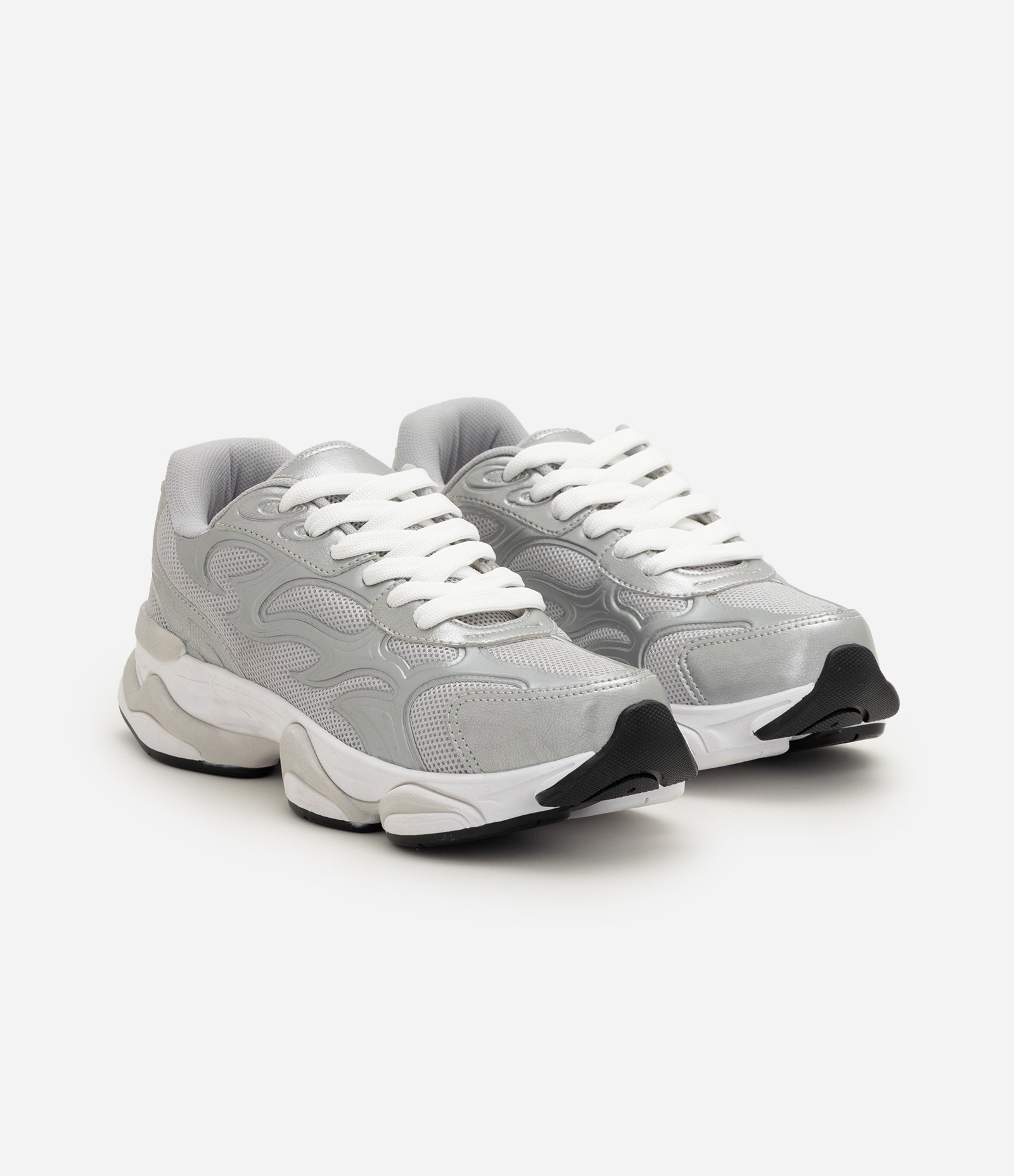 Tênis Dad Sneaker PU Tribal Cinza 2