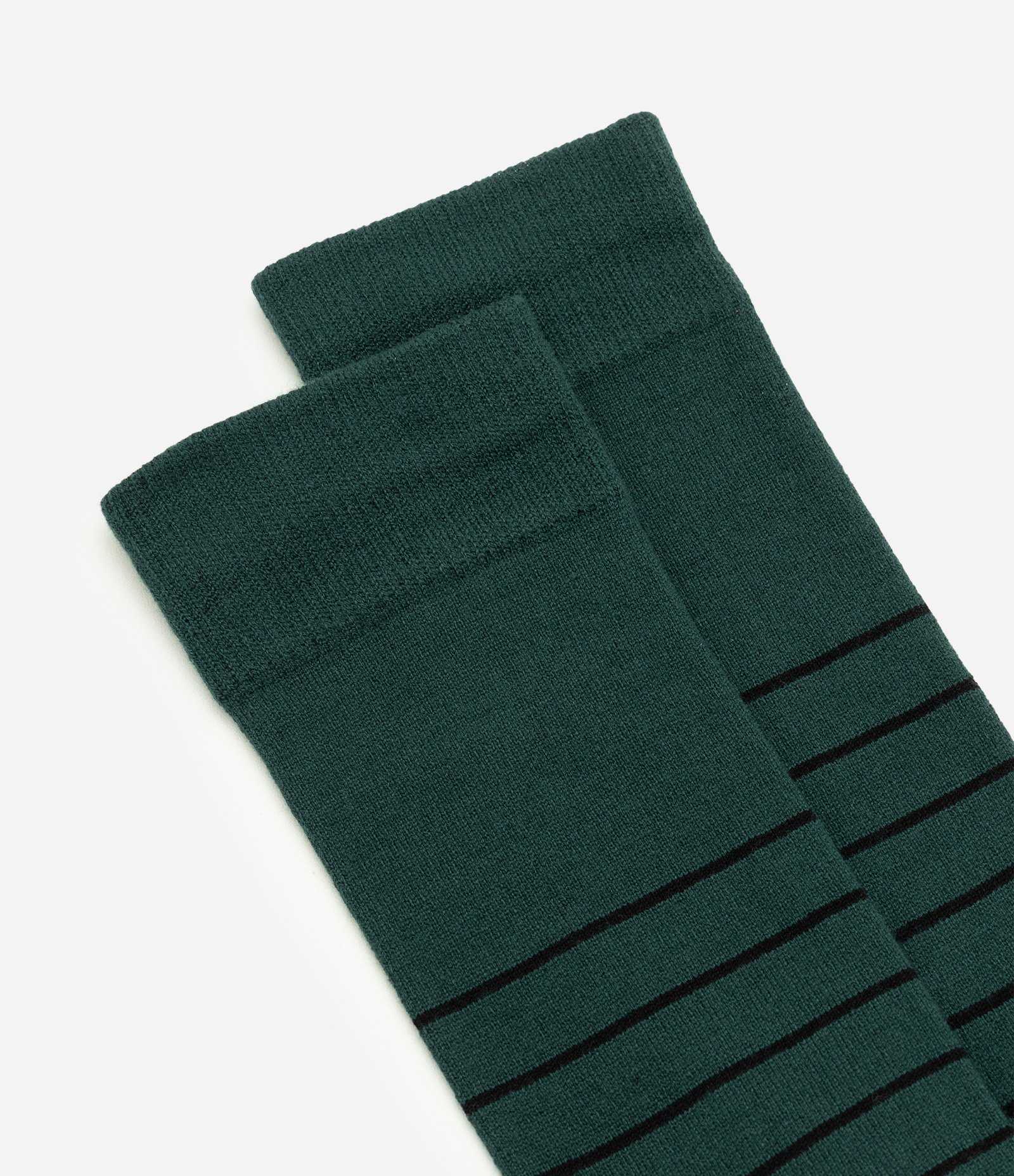 Meia Adulta Listrada Cano Longo Verde 4