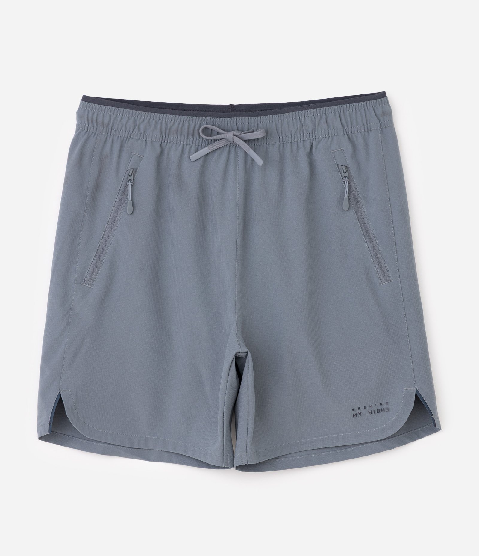 Bermuda Esportiva em Ripstop com Bolsos Funcionais e Estampa Localizada Azul Acinzentado 6
