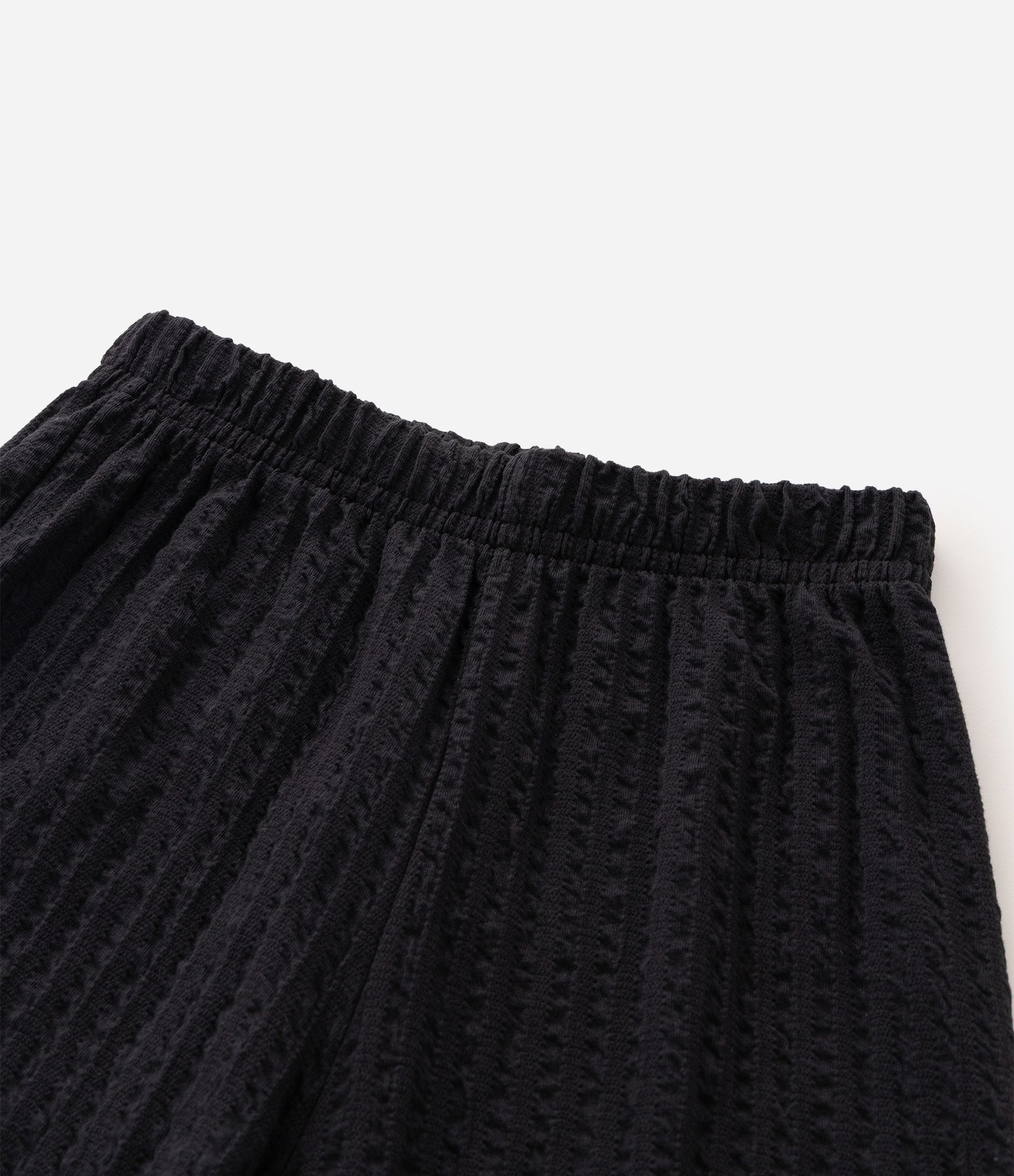 Calça Wide Infantil em Algodão Texturizada - Tam 5 a 16 Anos Preto 5