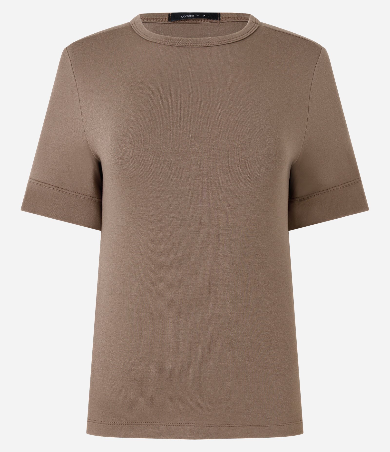 Blusa em Viscolycra com Decote Canoa Marrom 5