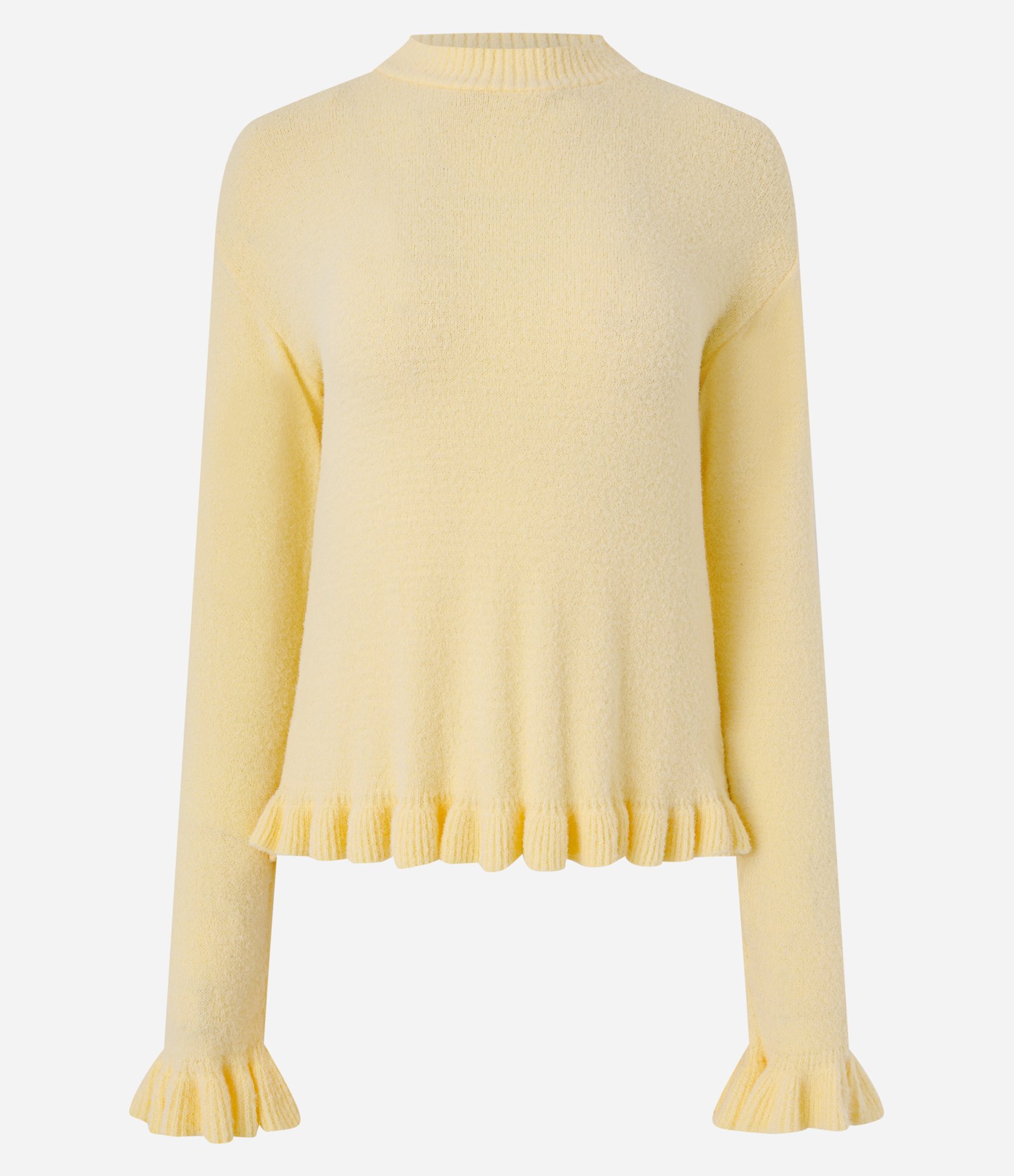 Suéter Tricô com Babado na Barra Amarelo 5