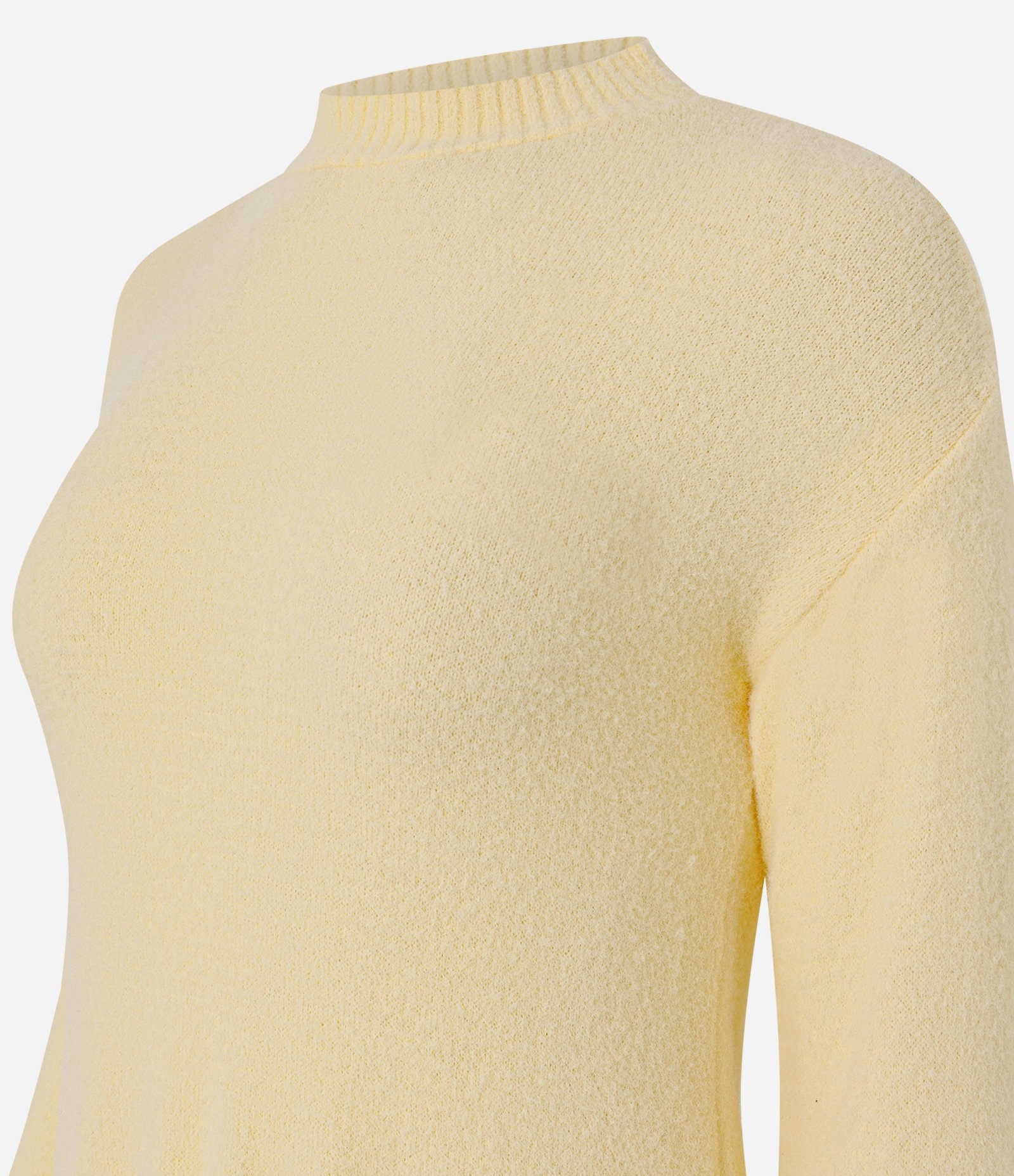 Suéter Tricô com Babado na Barra Amarelo 6
