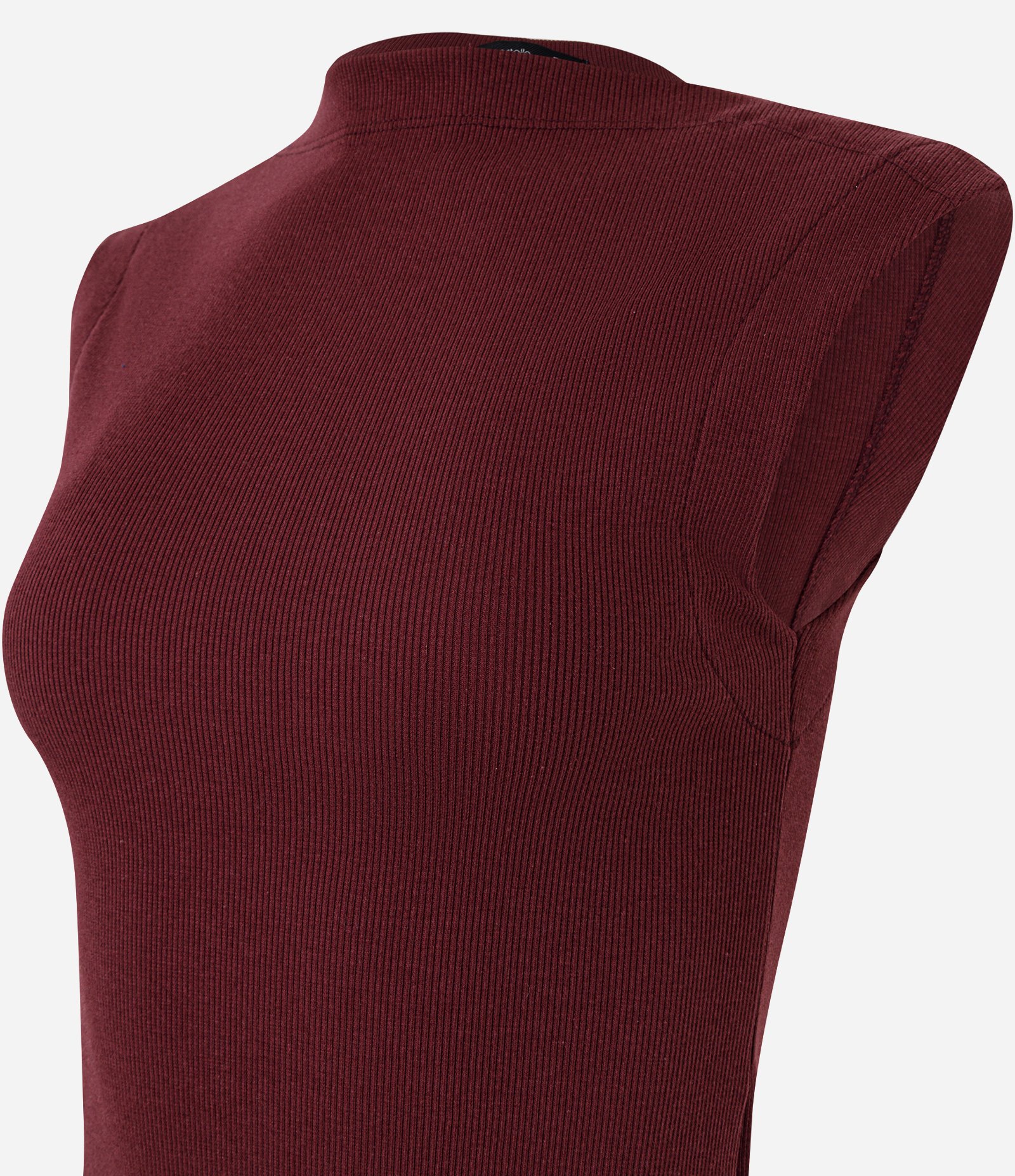Blusa em Algodão com Gola Canoa Bordô 7