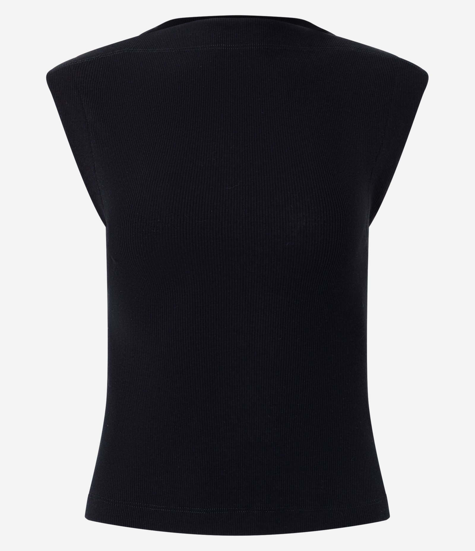 Blusa em Algodão com Gola Canoa Preto 1