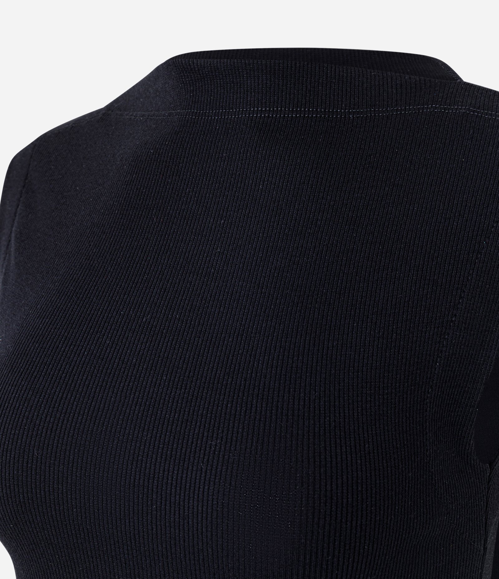 Blusa em Algodão com Gola Canoa Preto 2