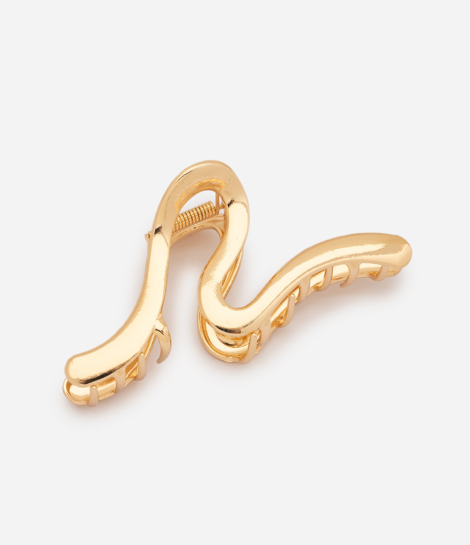 Piranha de Cabelo com Formato Orgânico Dourado 1