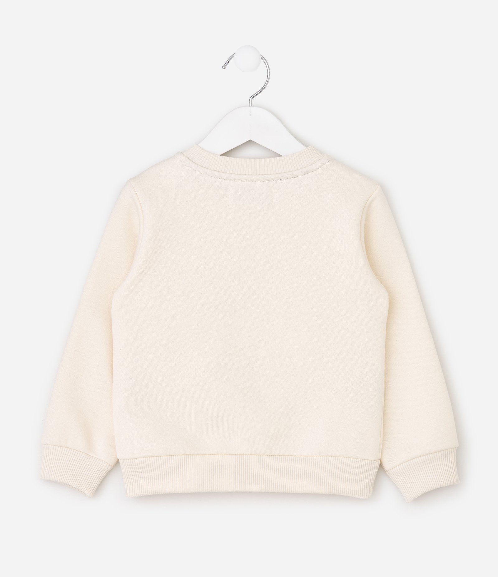 Casaco Infantil em Moletom com Estampa Ursinho – Tam 1 a 6 Anos Off White 2