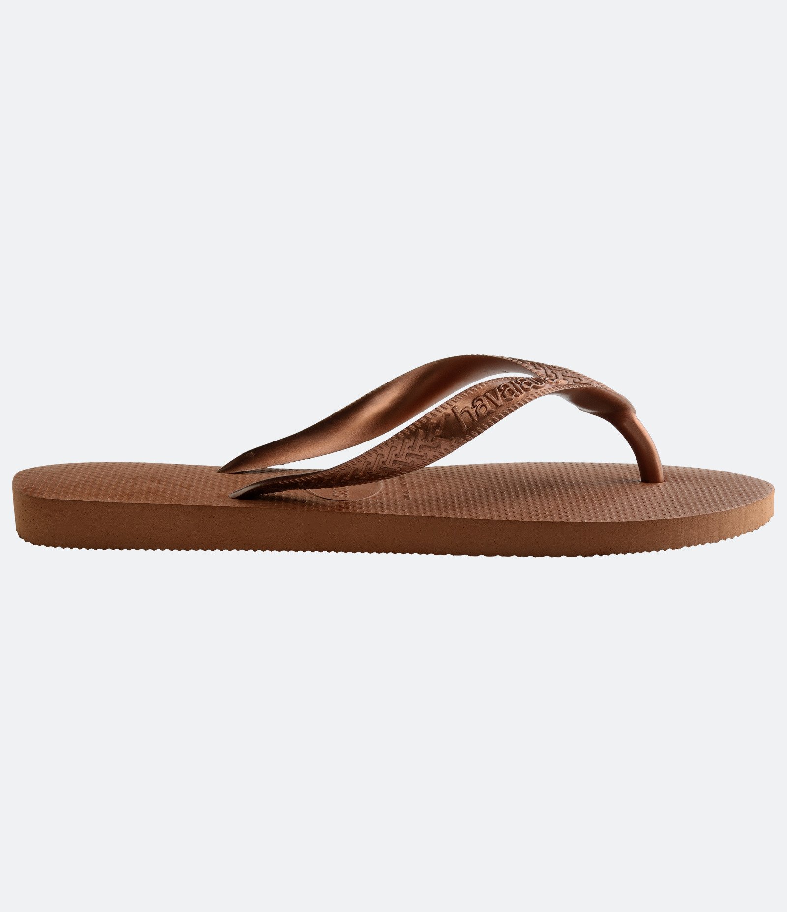 Chinelo Emborrachado Havaianas com Tiras Metalizadas Marrom 4