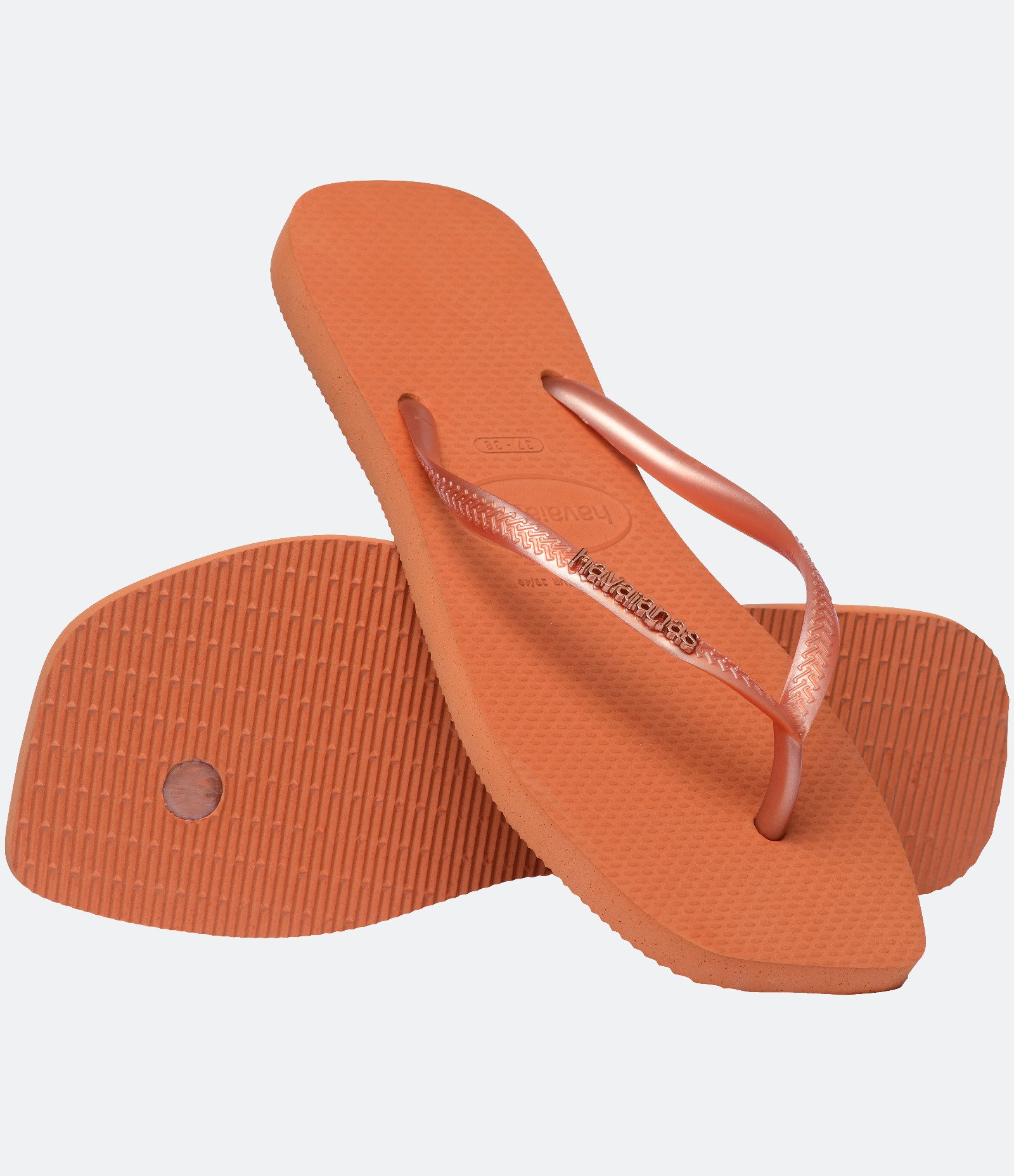 Chinelo Havaianas com Ponta Quadrada Laranja 2