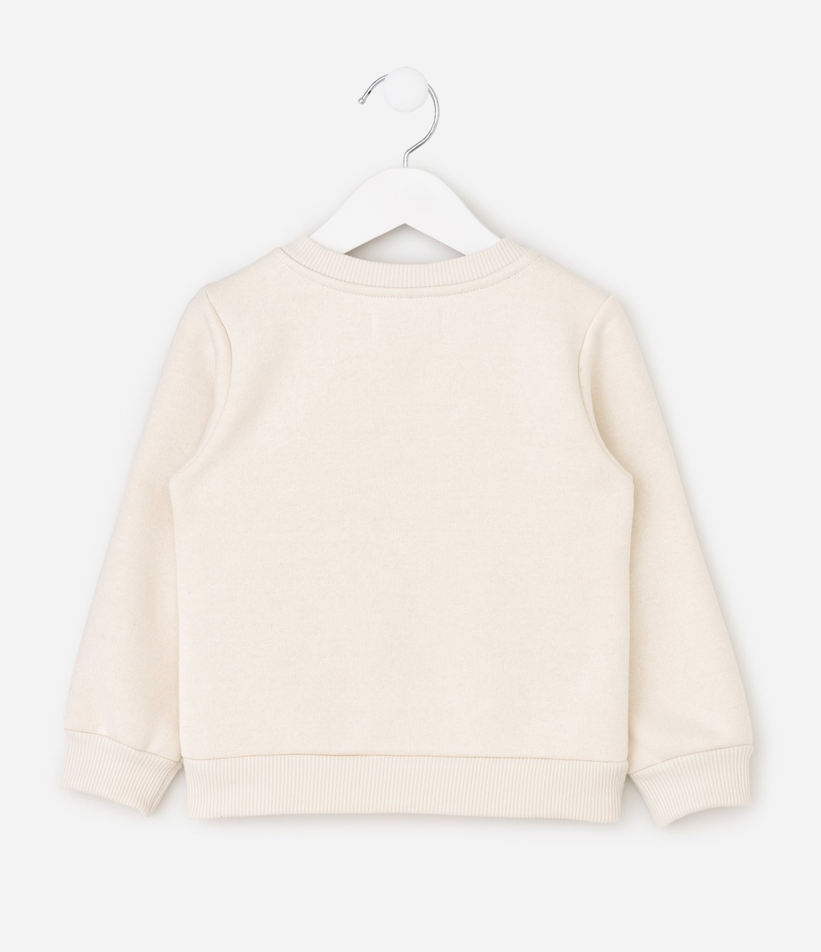 Casaco Infantil em Moletom com Estampa Ursinho – Tam 1 a 6 Anos Off White 3