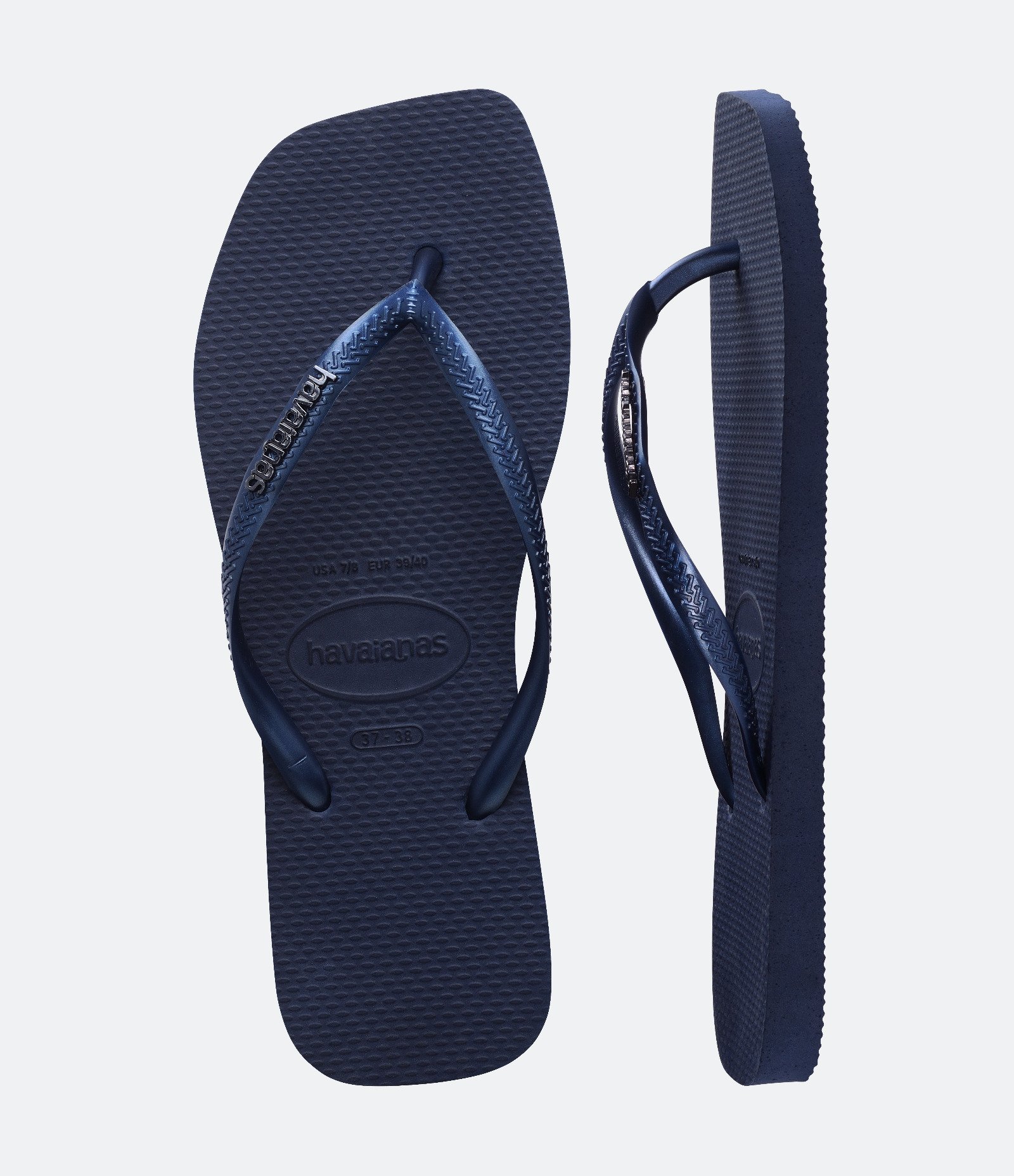 Chinelo Havaianas com Ponta Quadrada Azul 2