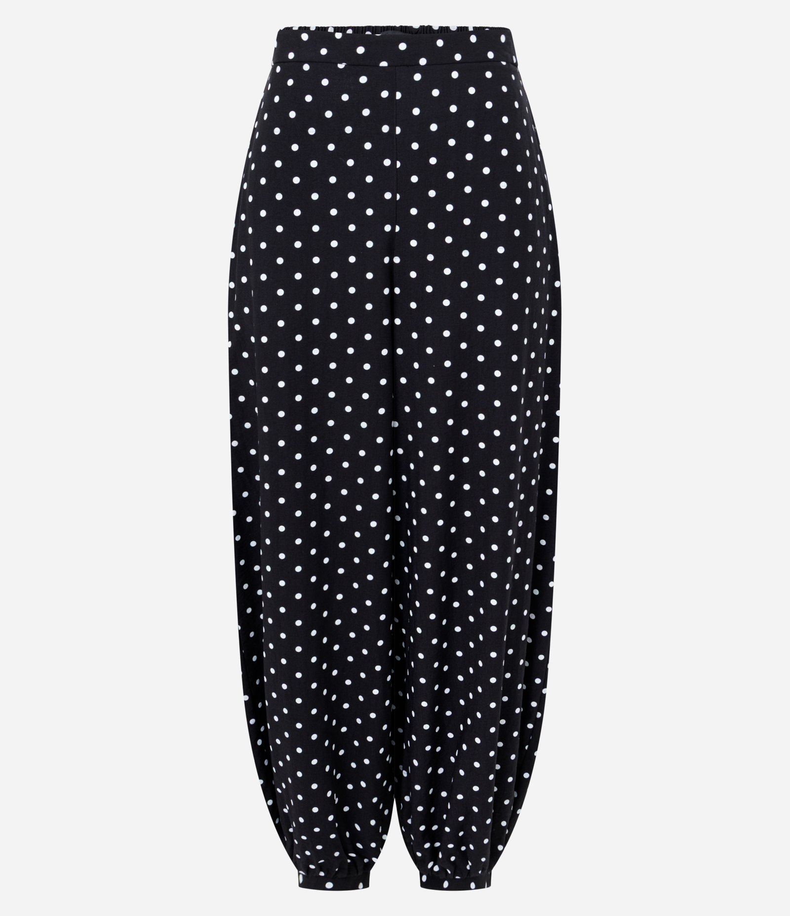 Calça Aladim em Viscose com Estampa Poá Preto 5