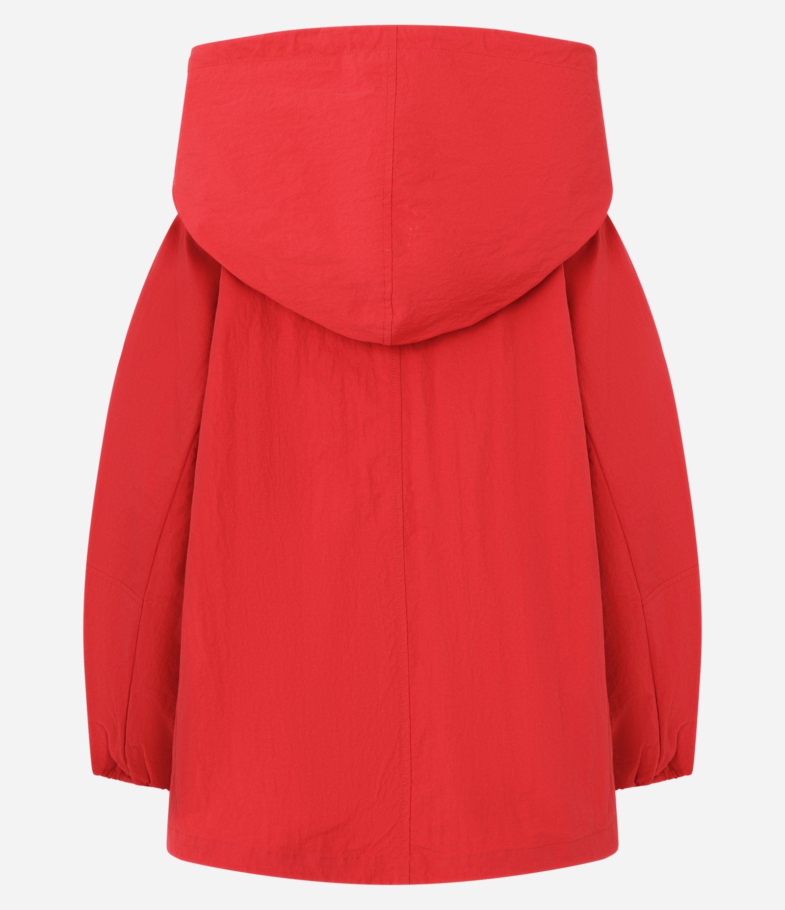 Jaqueta Oversized Leve com Capuz e Mangas Balonê Vermelho 4