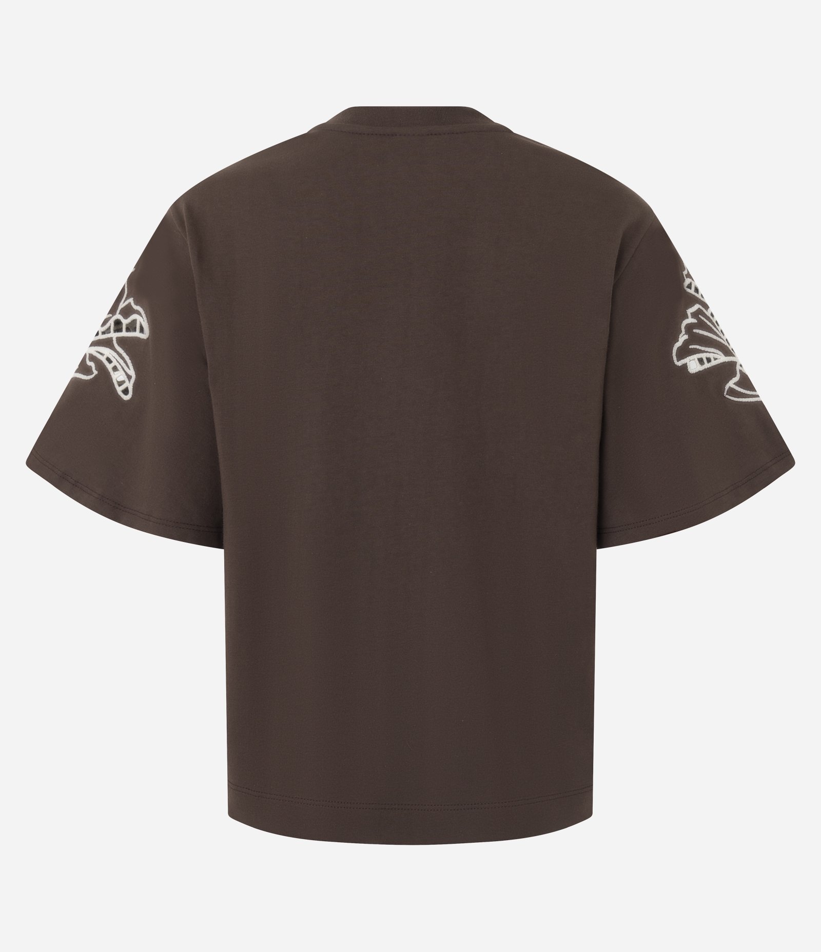 Blusa em Algodão com Bordado nas Mangas Marrom 3