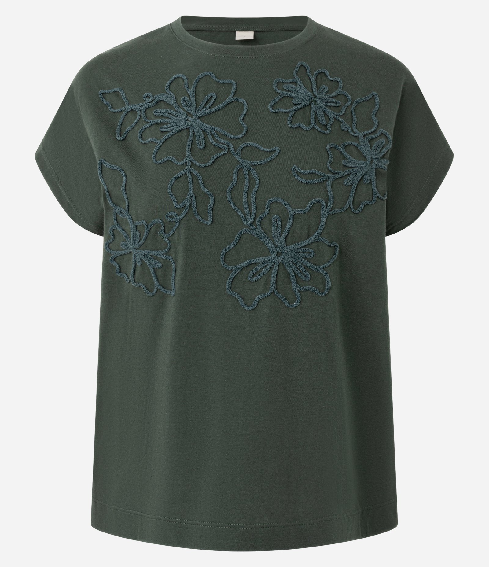 Blusa em Algodão com Bordado de Flor Verde 5