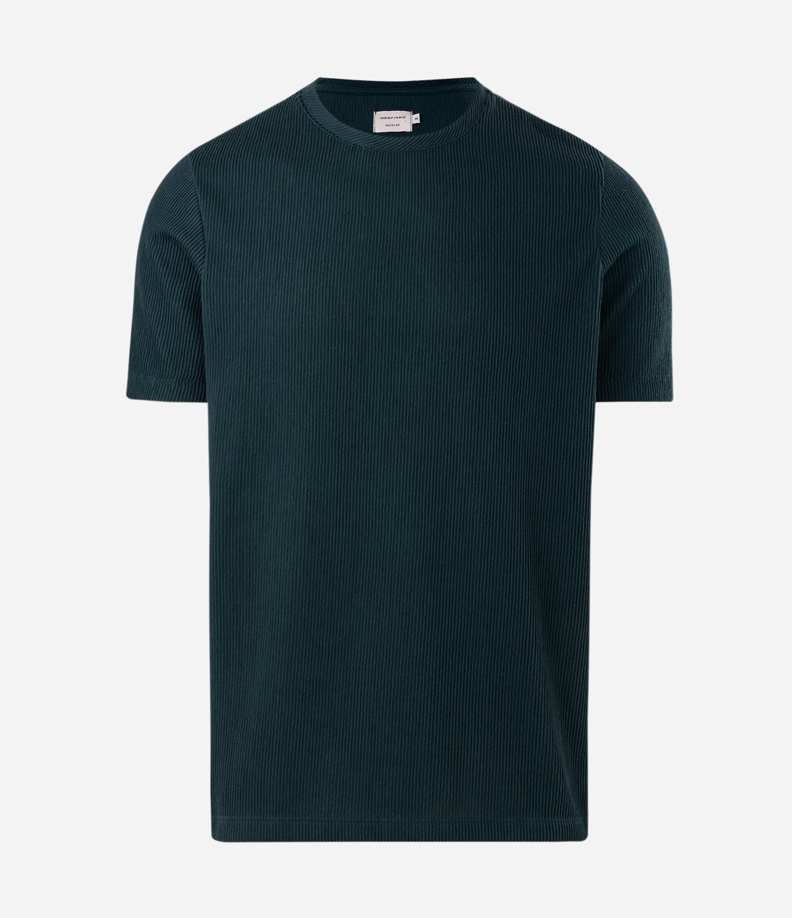 Camiseta Regular em Algodão Texturizado Verde 5