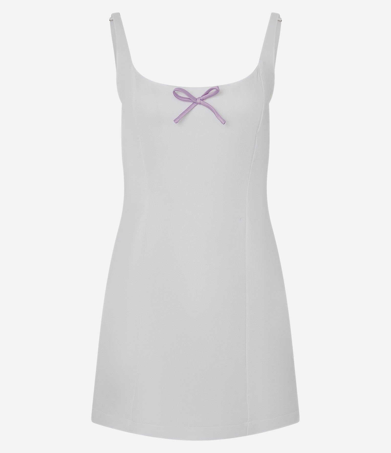 Vestido Curto Alfaiatado em Crepe com Laço Decorativo no Busto Branco 4