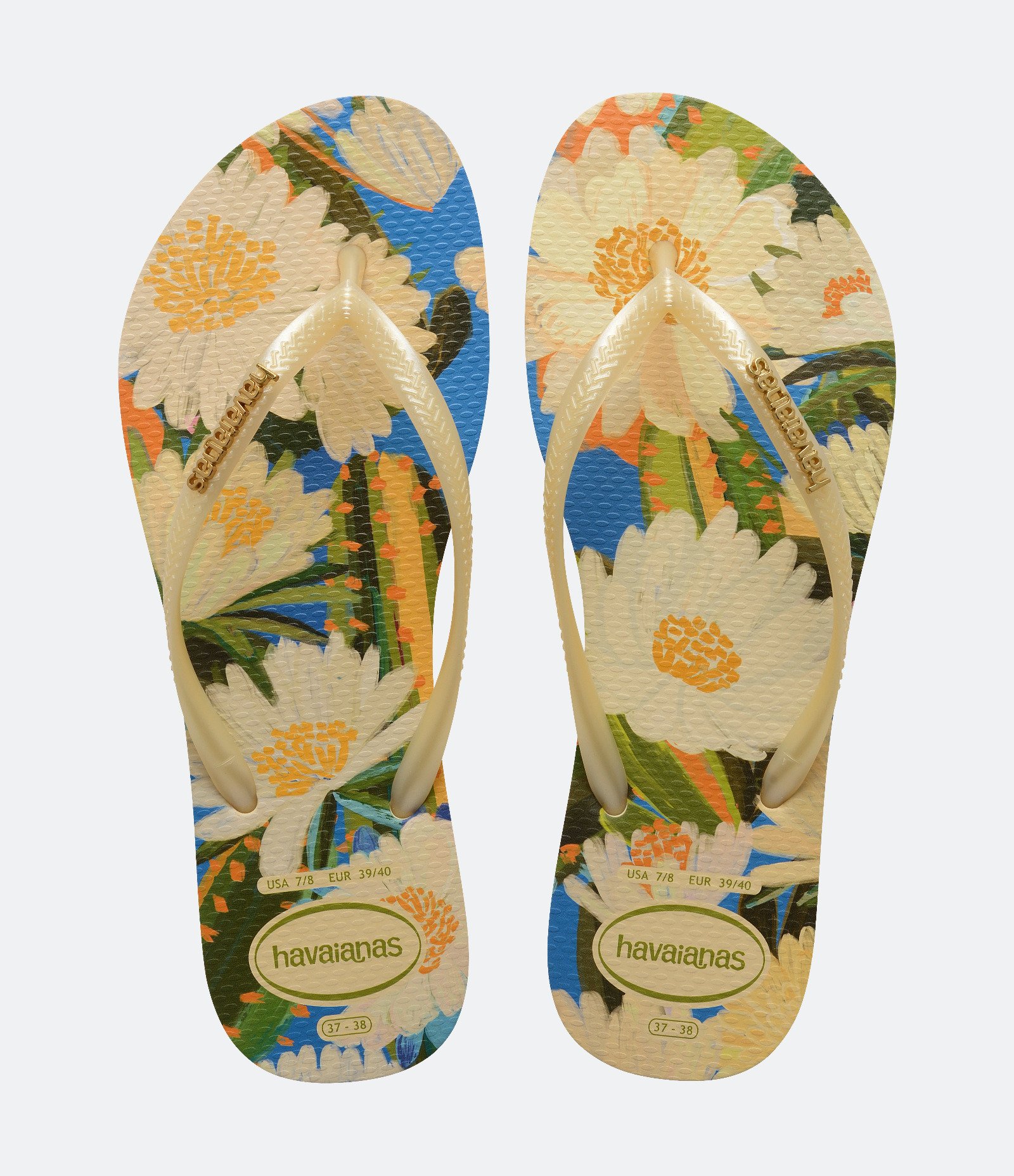 Chinelo Havaianas com Estampa Tropical Amarelo 1