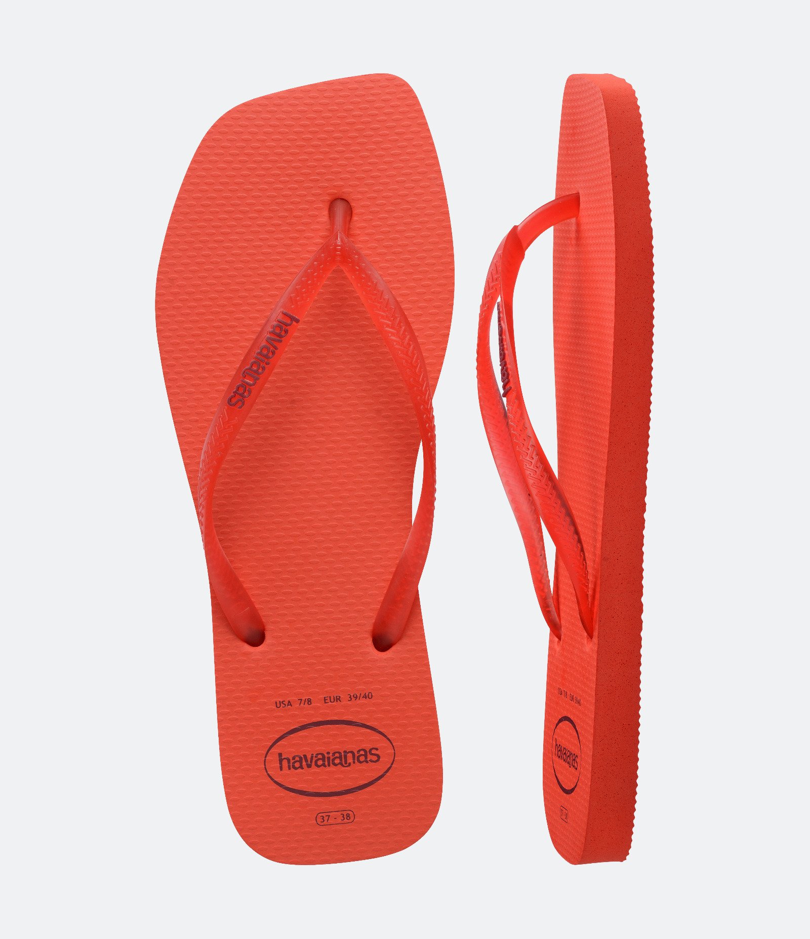 Chinelo Havaianas com Bico Quadrado Vermelho 5