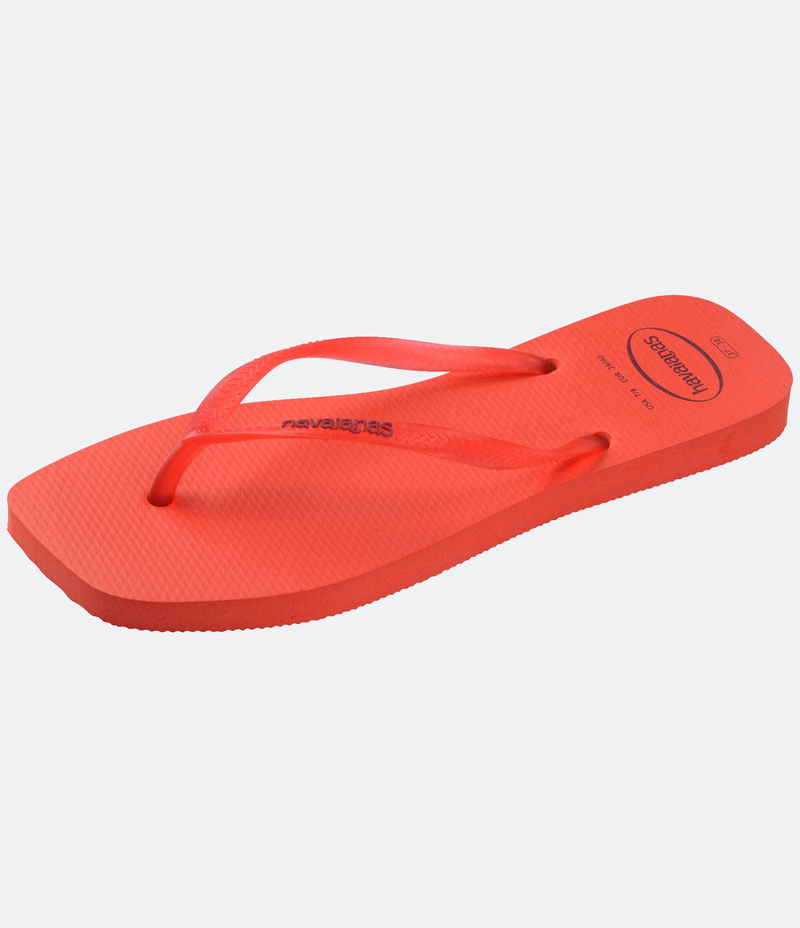Chinelo Havaianas com Bico Quadrado Vermelho 6