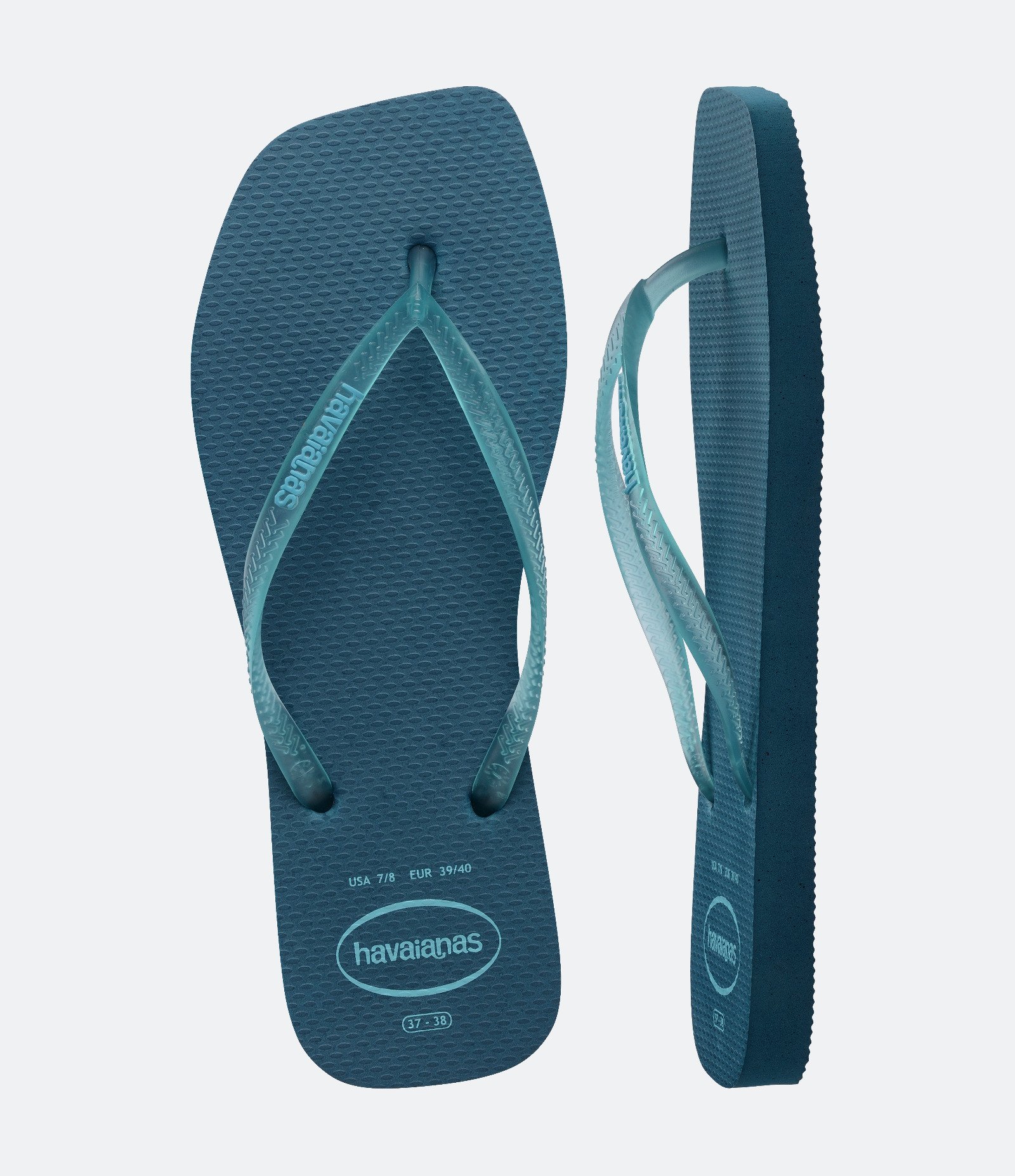 Chinelo Havaianas com Bico Quadrado Azul 5