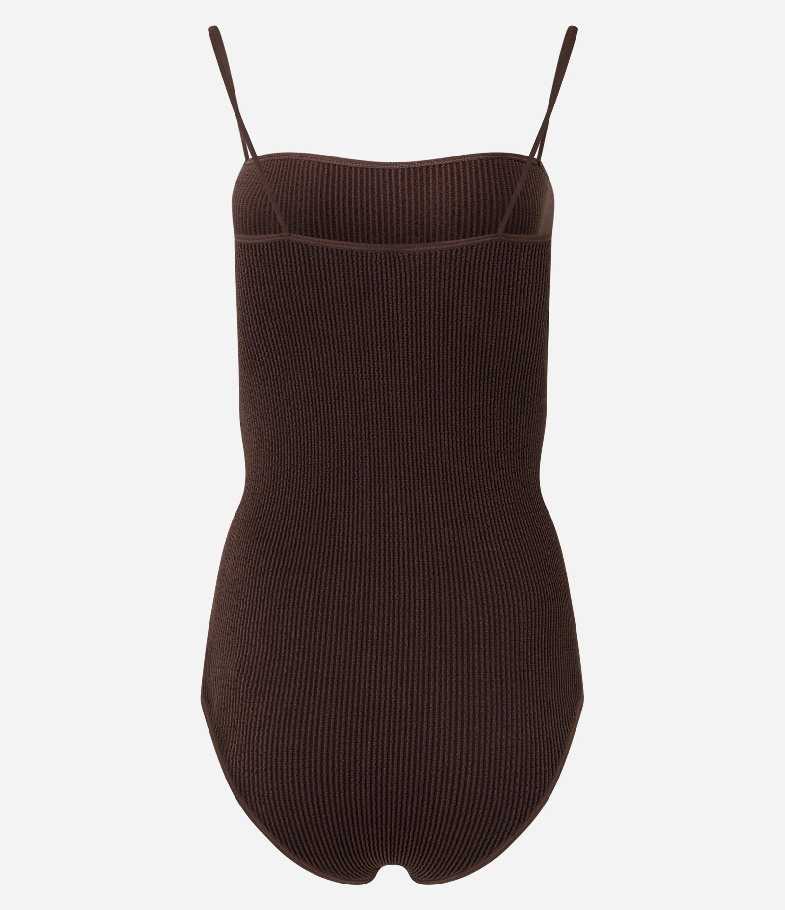 Body Seamless com Alça Rabo de Rato Marrom 3