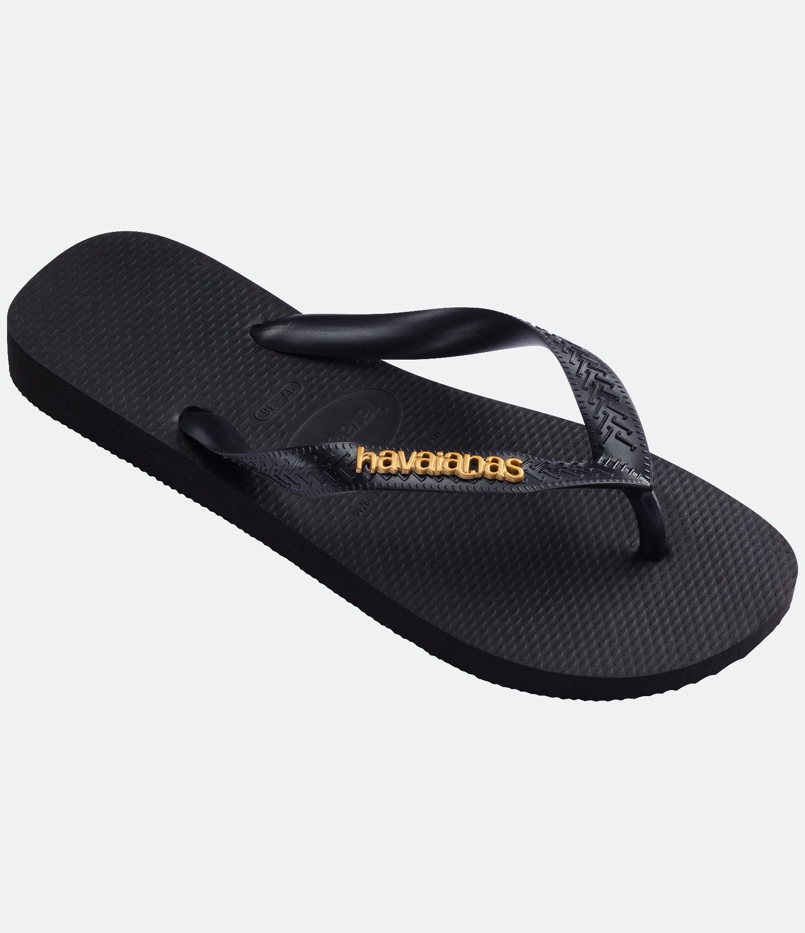 Chinelo Havaianas com Logo Metálica Preto 2