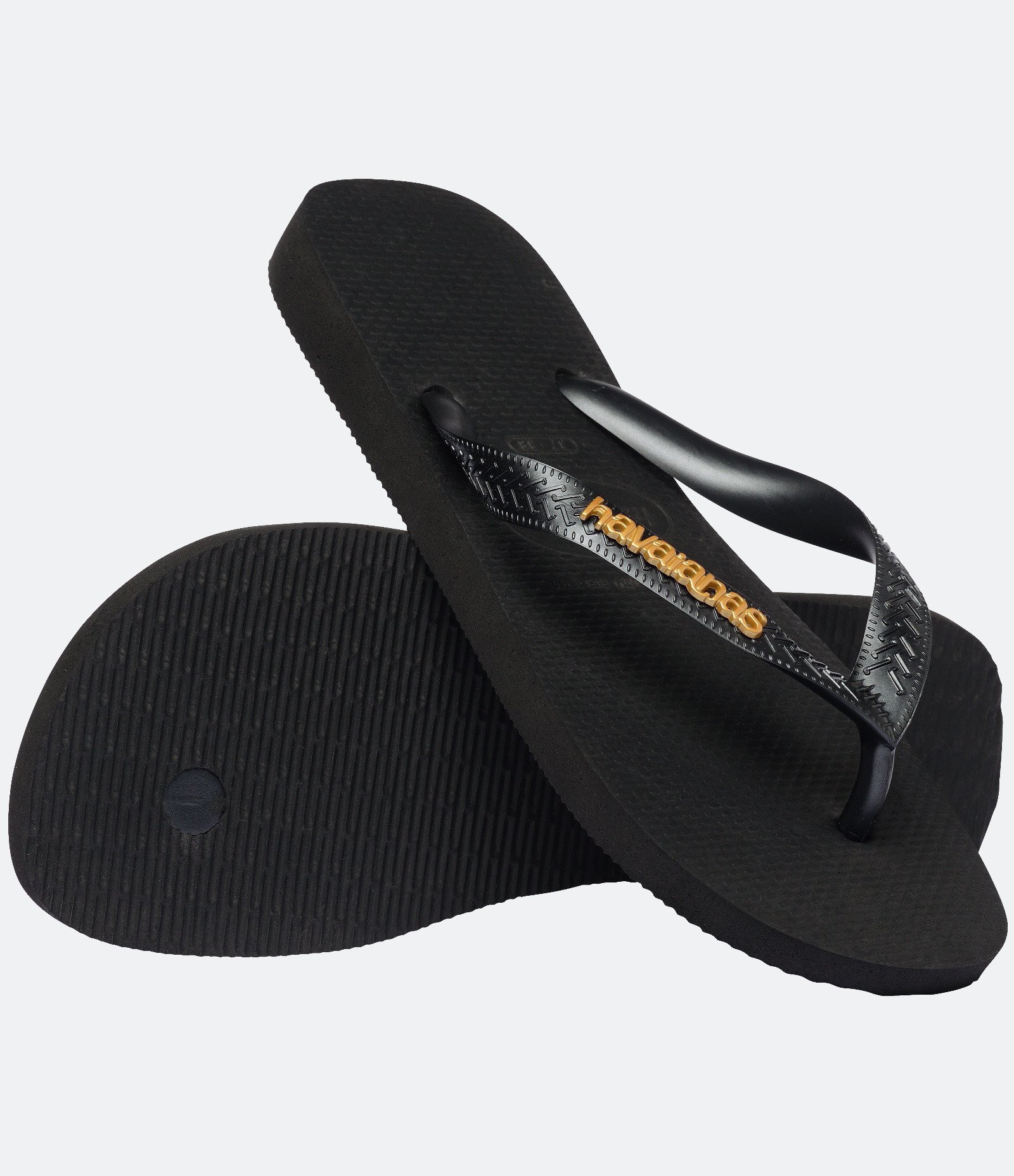Chinelo Havaianas com Logo Metálica Preto 4