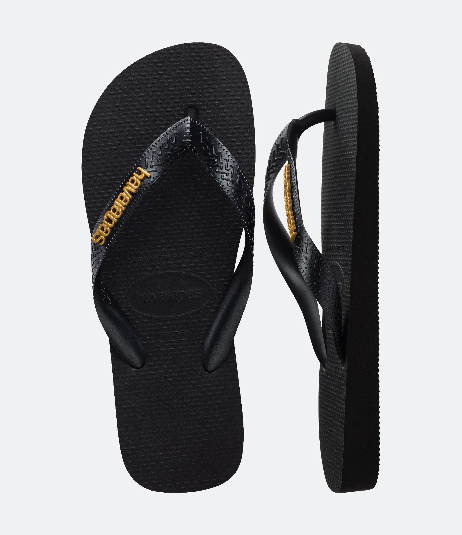 Chinelo Havaianas com Logo Metálica Preto 5