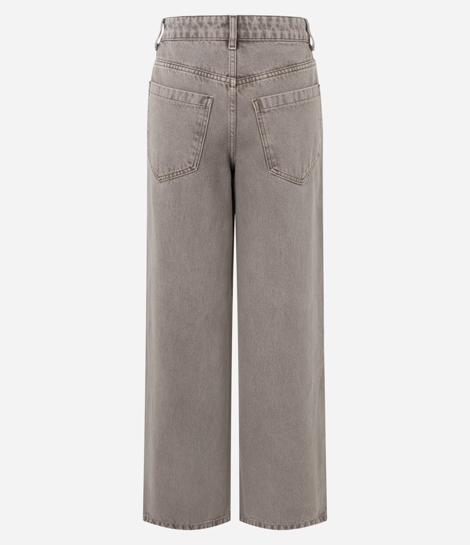 Calça Wide Leg em Sarja com Cintura Baixa Marrom Neutro 6