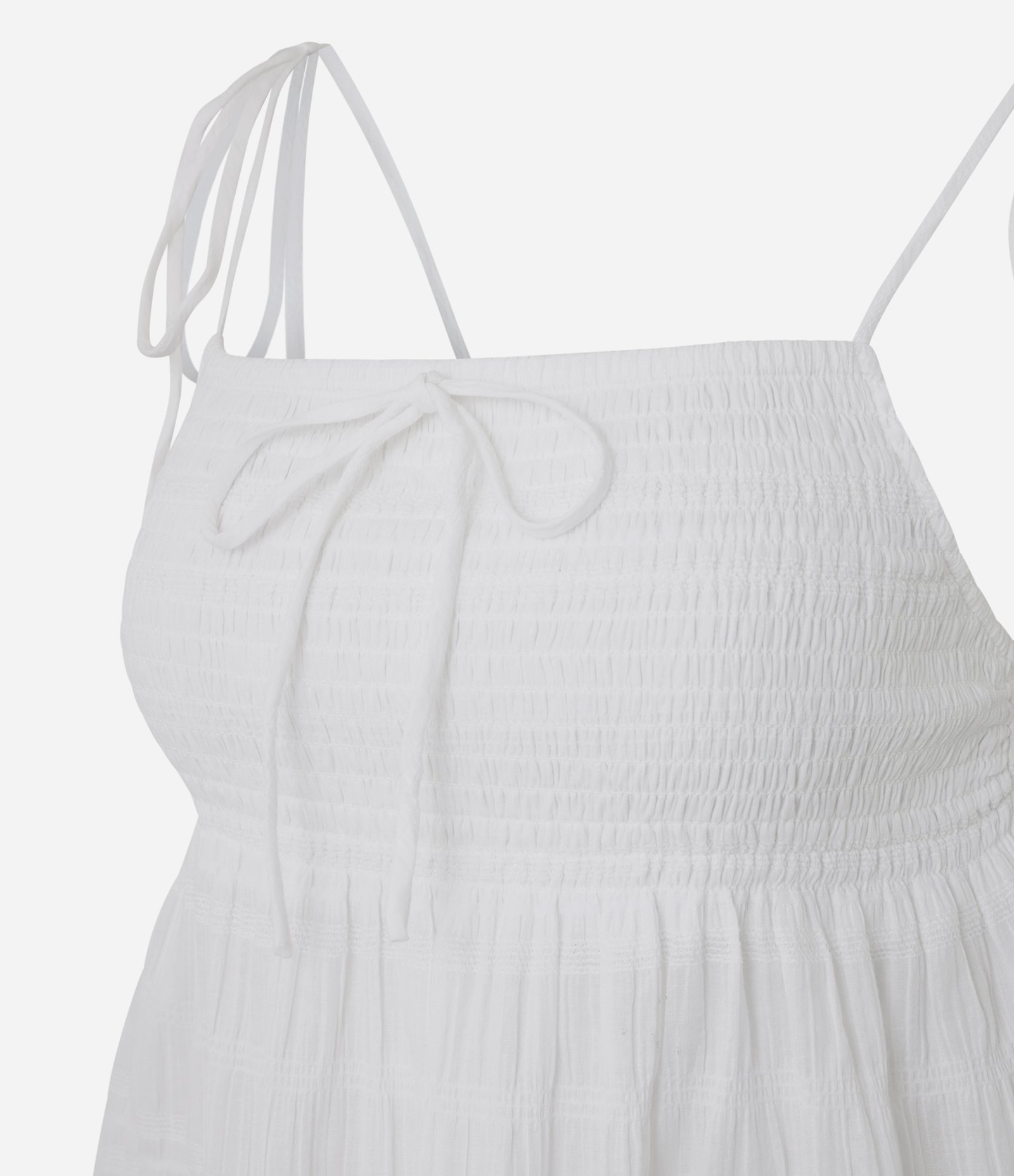 Blusa com Alça em Cotton com Lastex E Amarração Branco 2