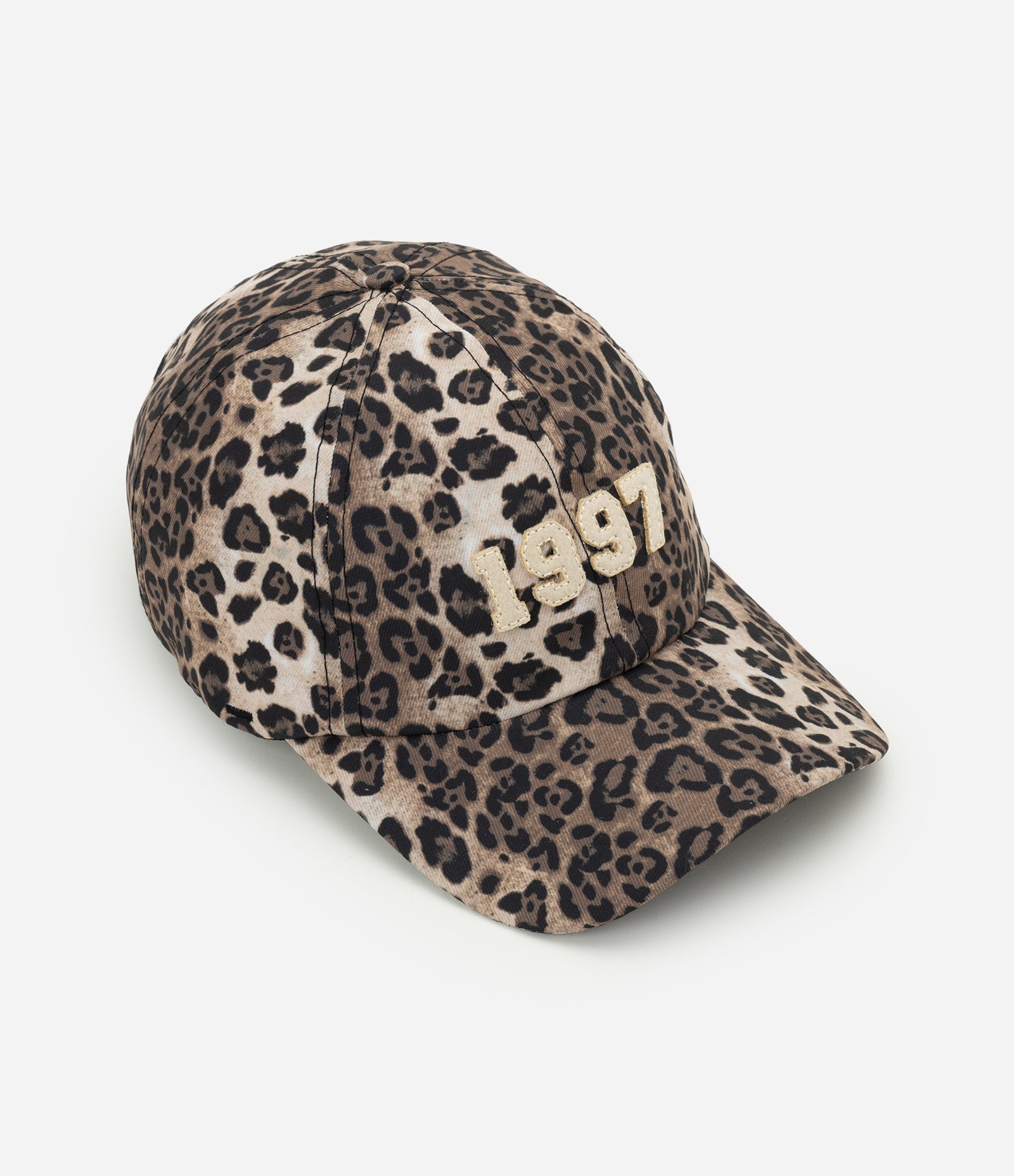 Boné Aba Curva com Estampa Animal Print e Patch Bordado Marrom 2