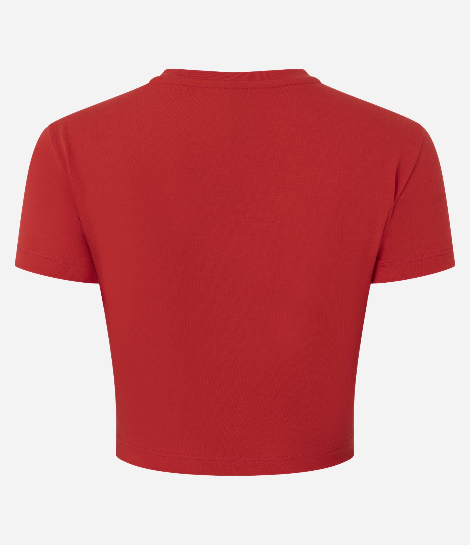 Blusa Cropped Manga Curta em Cotton Vermelho 3