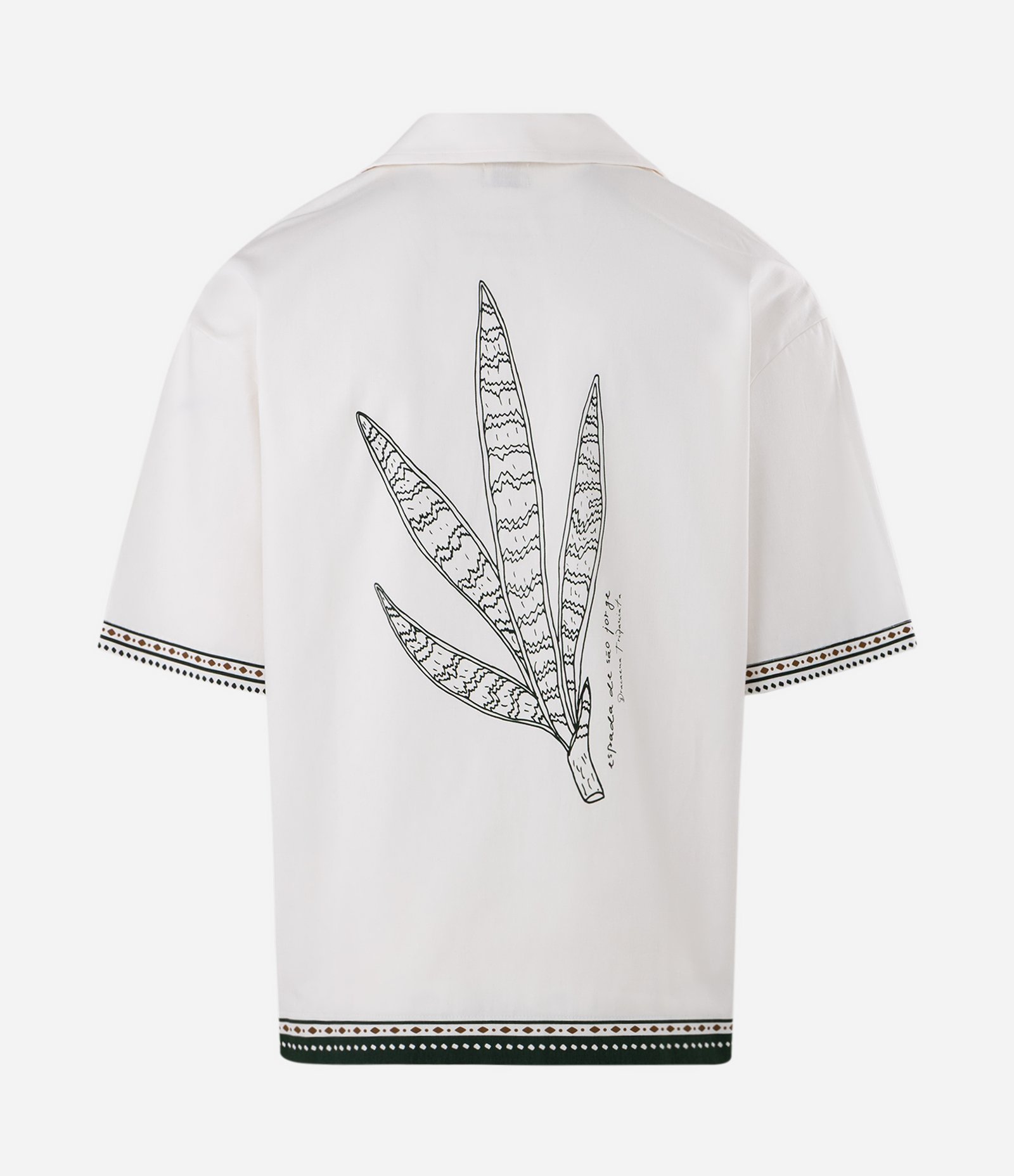 Camisa Boxy em Sarja com Bordado de Arruda Branco 5