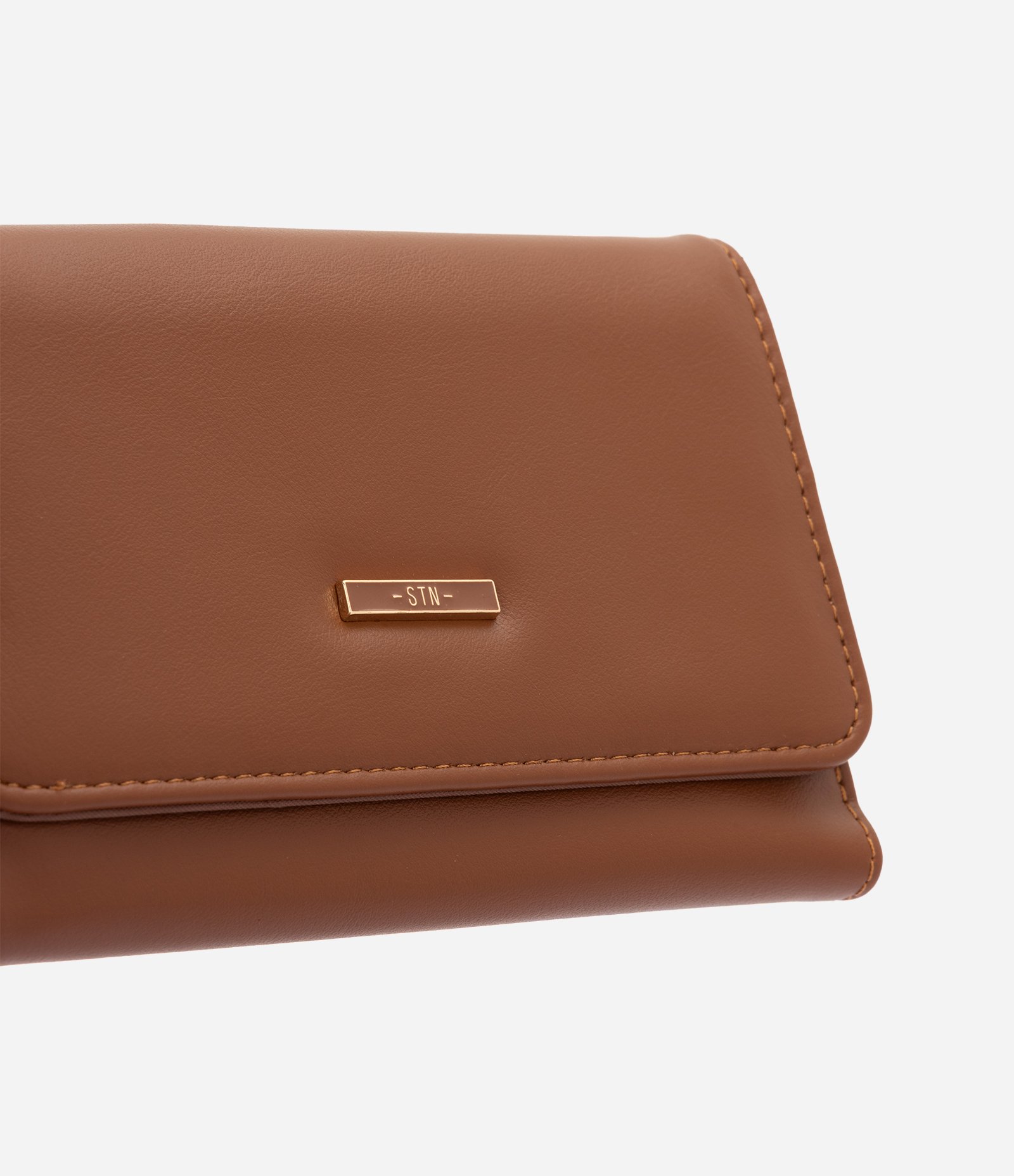 Carteira Envelope Grande em PU Marrom 4
