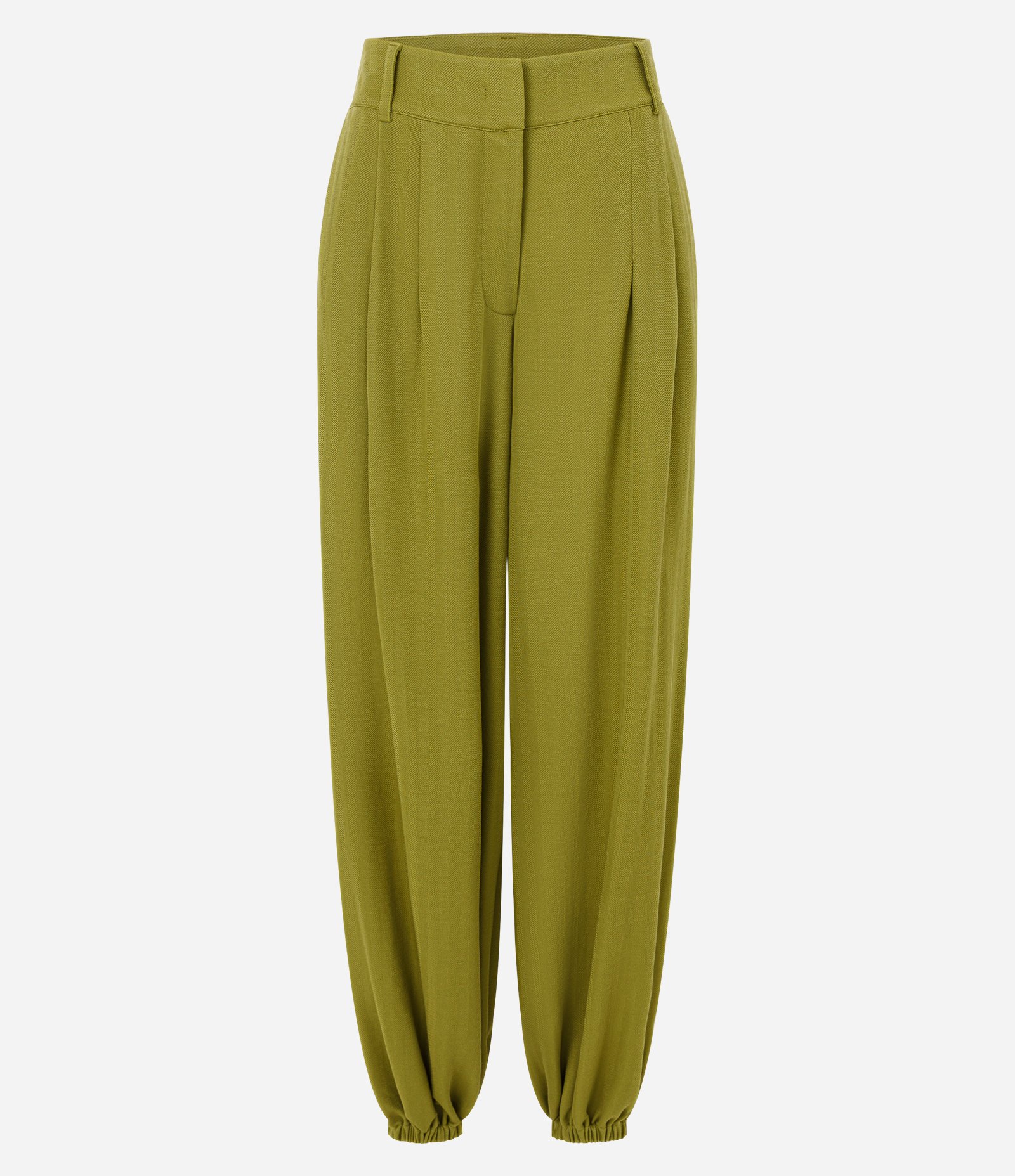 Calça Aladim em Piquet com Cós Estruturado Verde 5