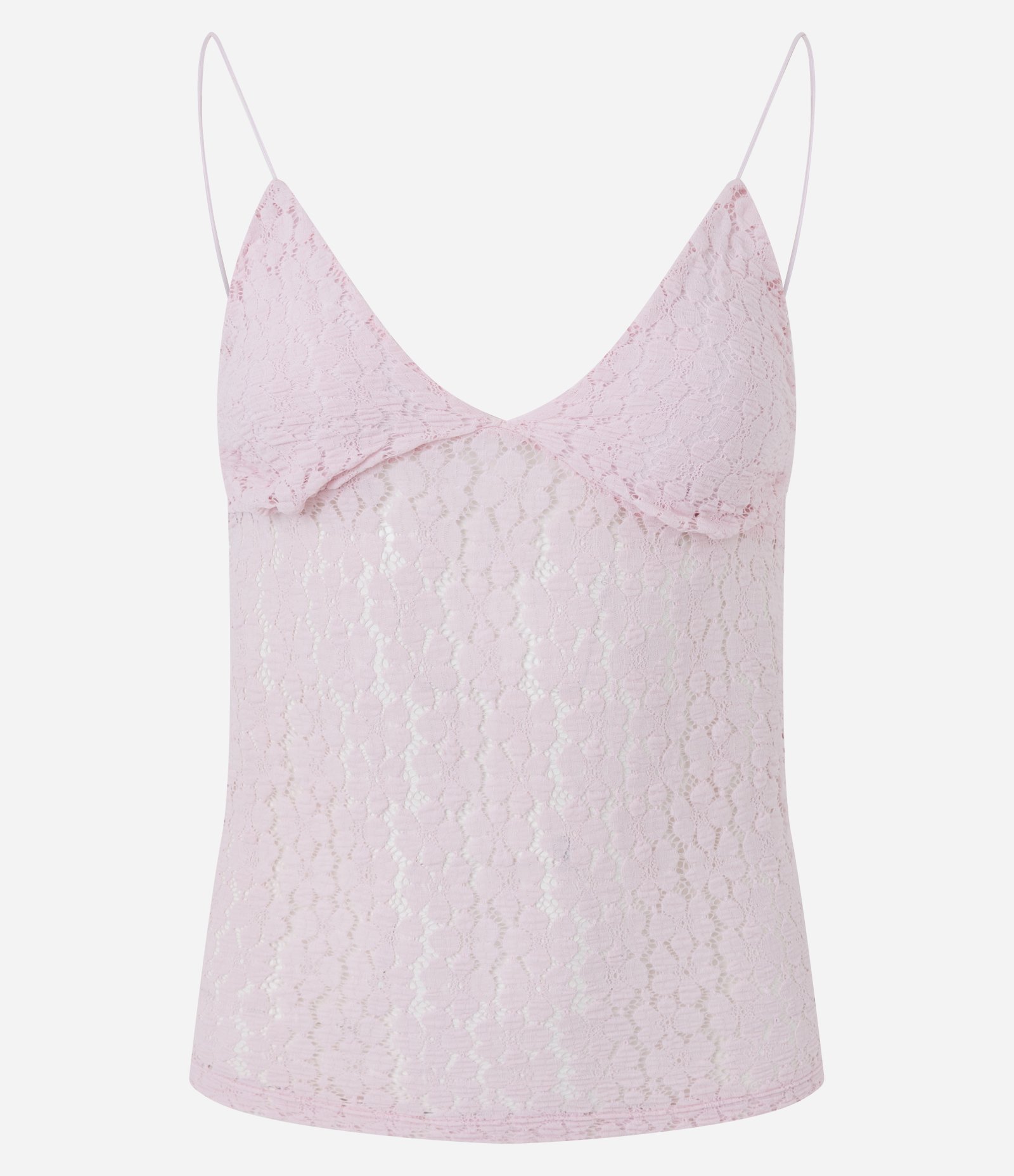 Blusa Alcinha em Renda Texturizada com Decote V Rosa 5