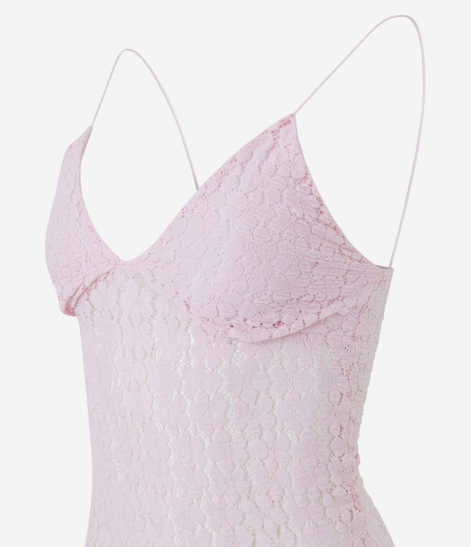 Blusa Alcinha em Renda Texturizada com Decote V Rosa 6