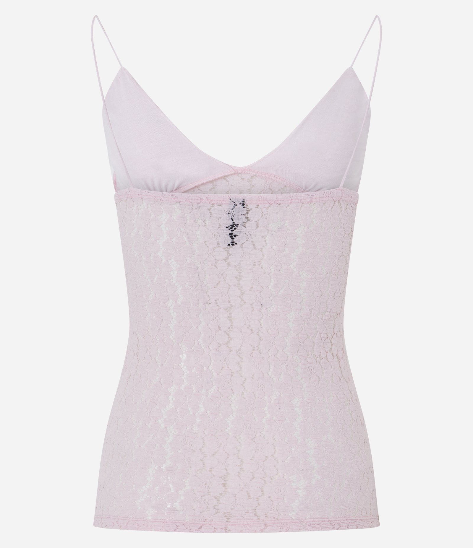 Blusa Alcinha em Renda Texturizada com Decote V Rosa 7