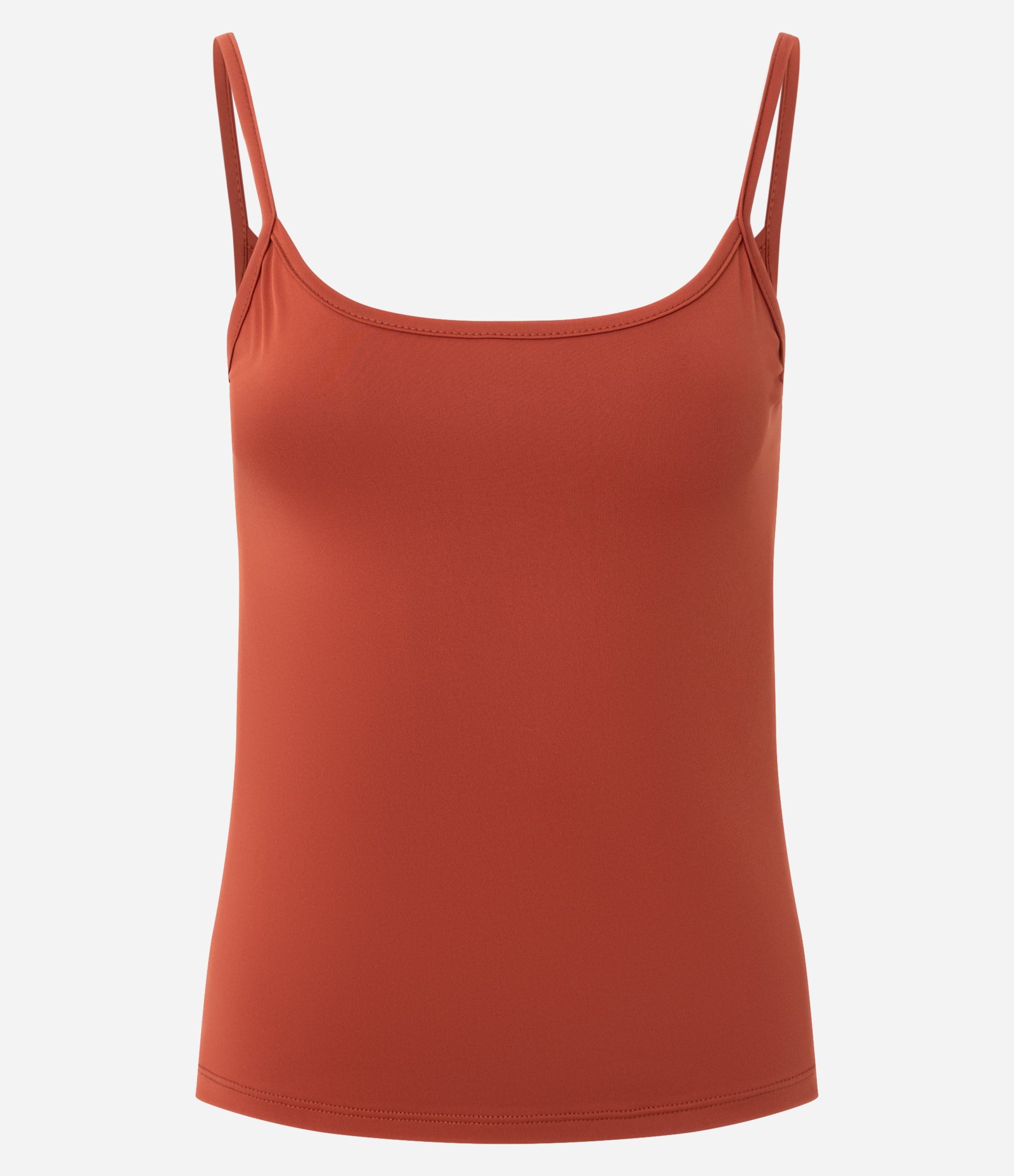 Blusa Básica em Poliamida com Alças Finas Laranja 5