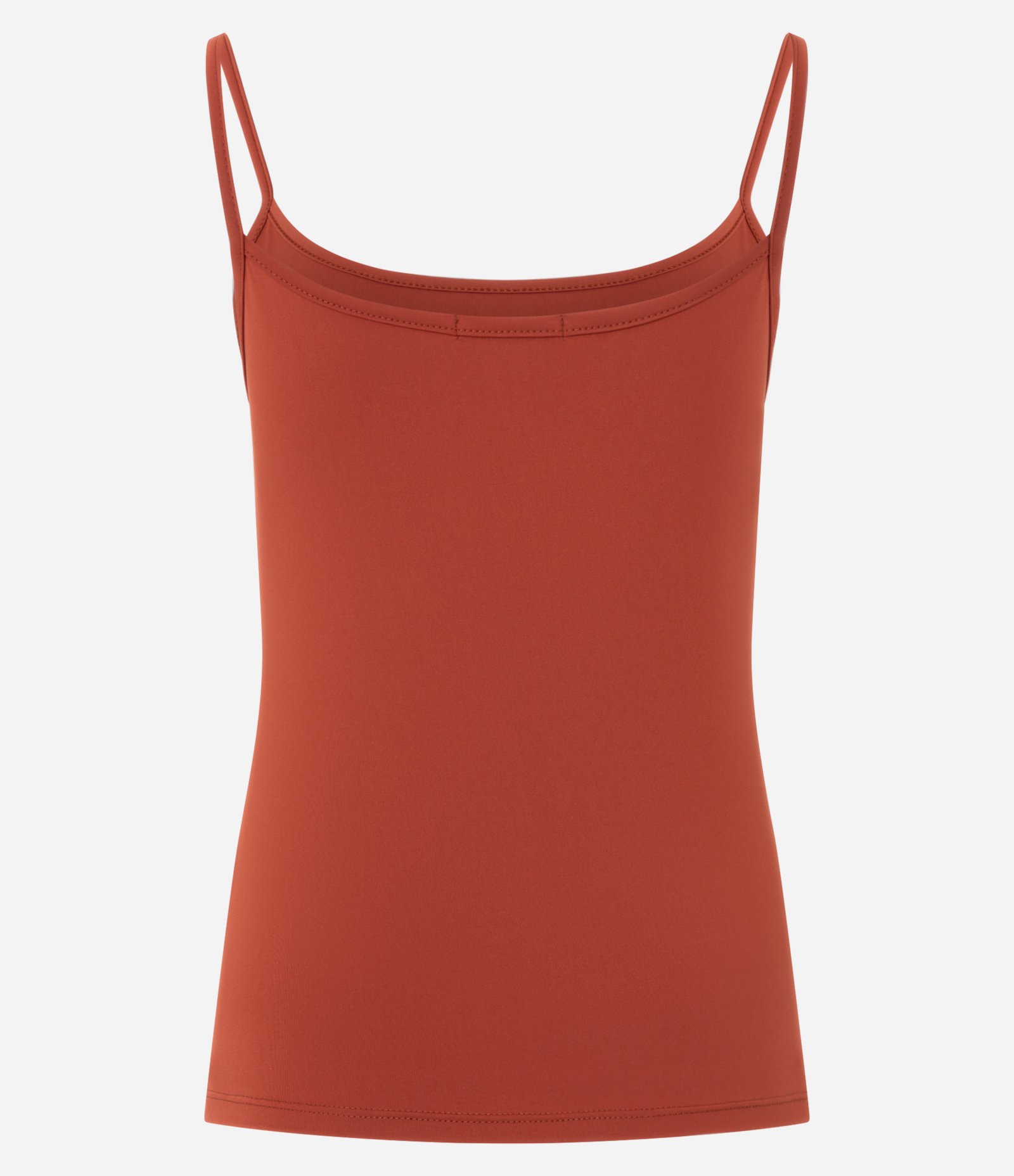 Blusa Básica em Poliamida com Alças Finas Laranja 6