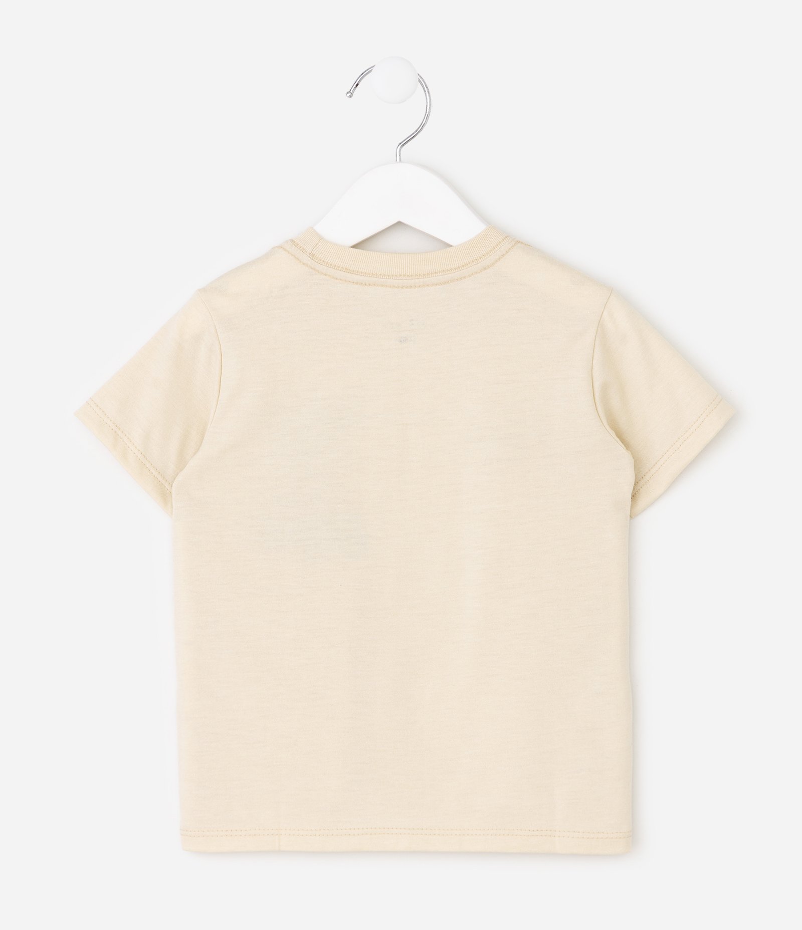 Camiseta Infantil com Estampa Truck Rule – Tam 1 a 6 Anos Bege Claro 3