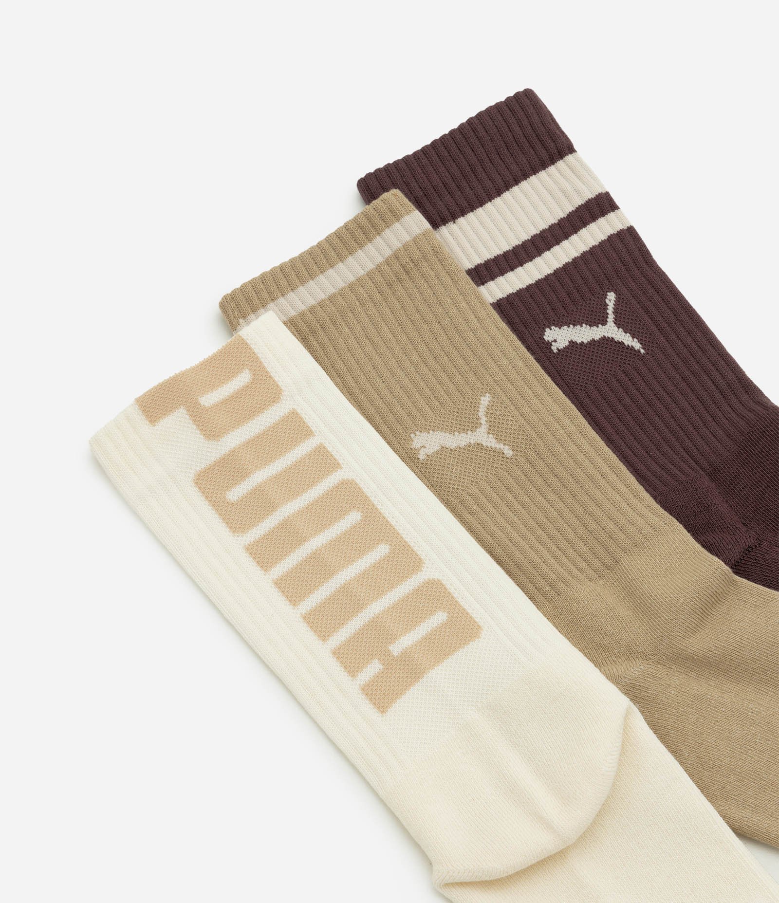 Kit 3 Meias Cano Alto Algodão Puma Preto 4