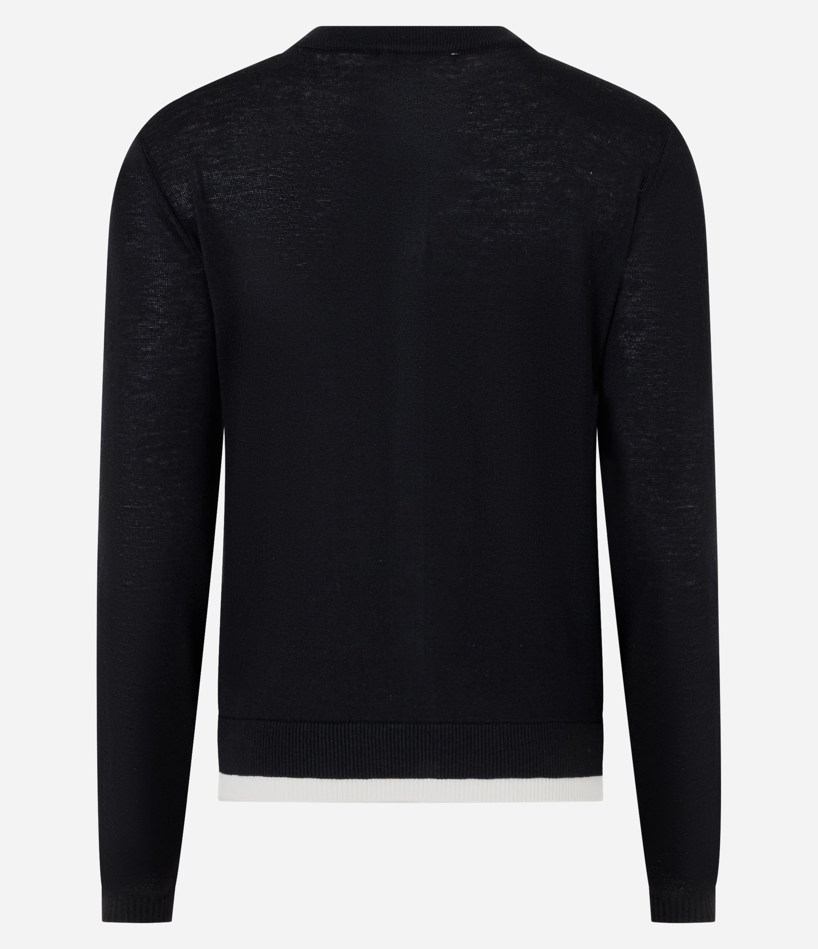 Cardigan em Tricô com Viés Contrastantes Preto 3