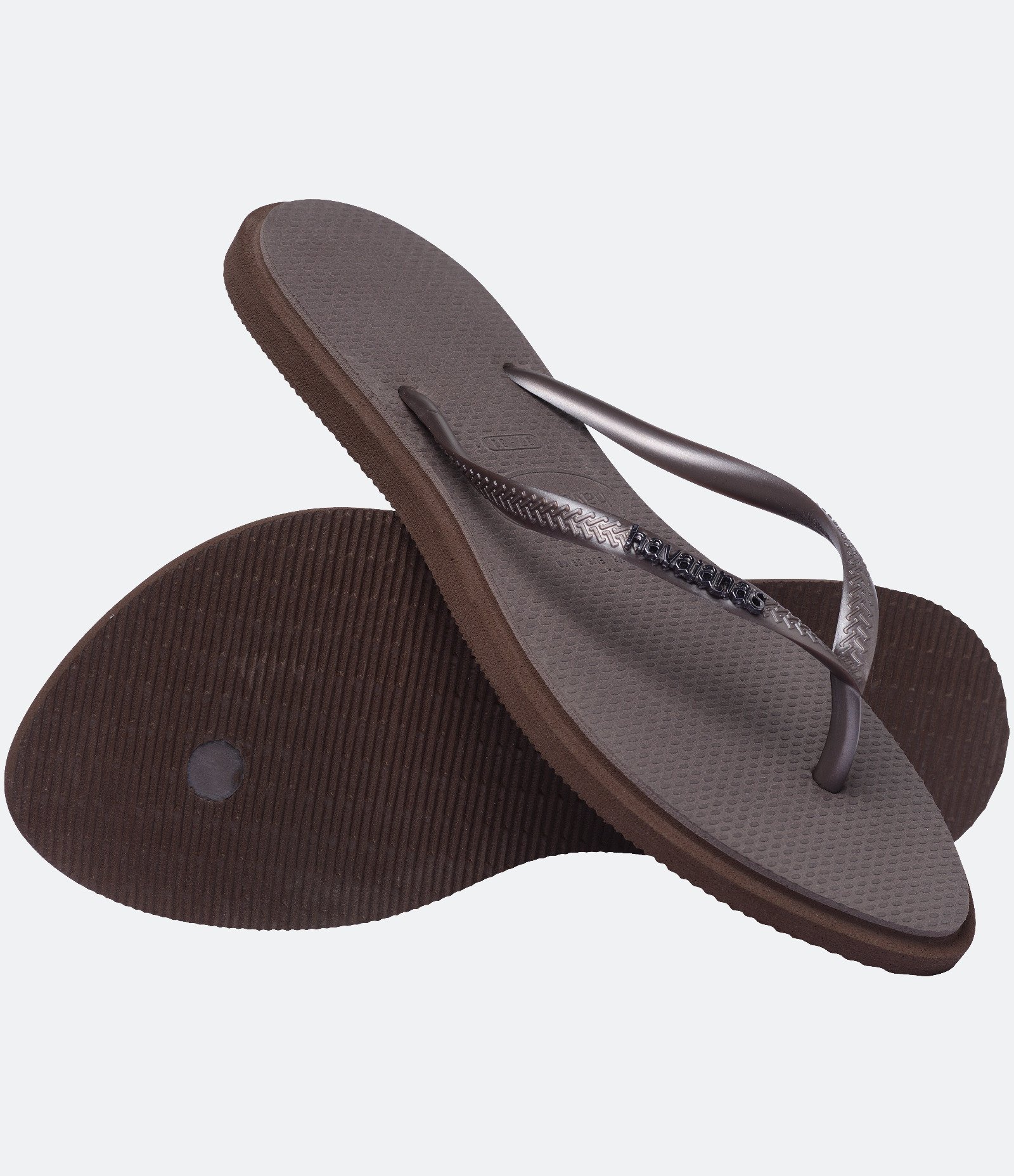 Chinelo Point com Sola Bicolor Havaianas Marrom Escuro-AC 3