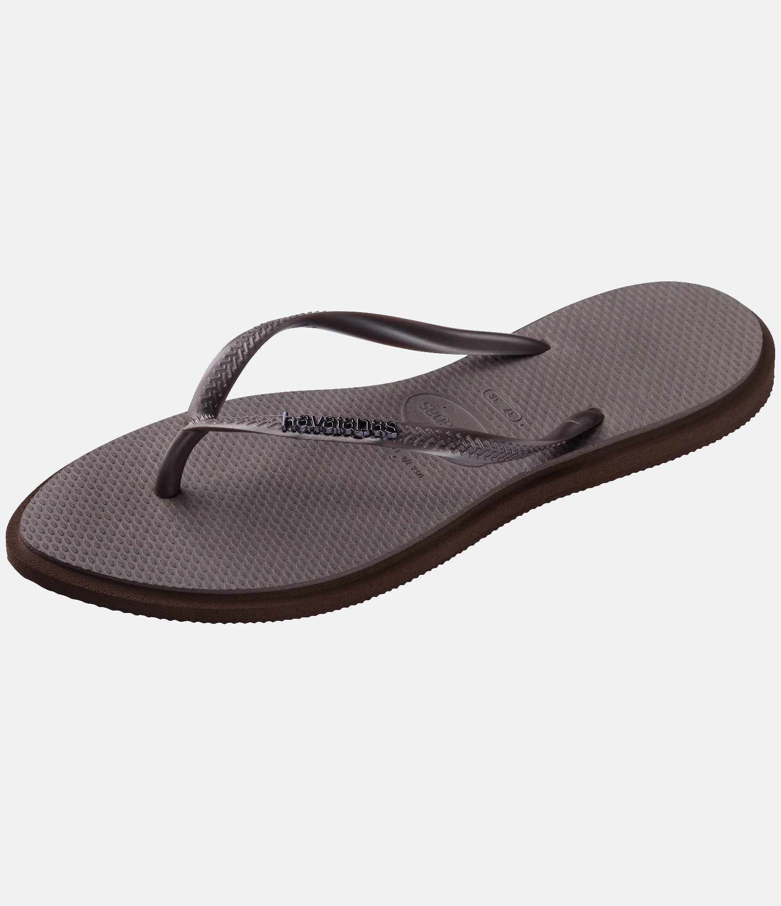Chinelo Point com Sola Bicolor Havaianas Marrom Escuro-AC 4