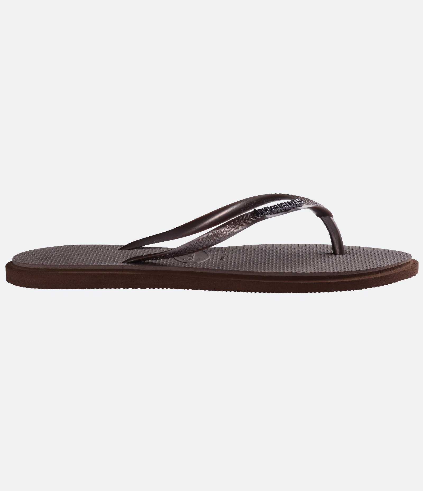 Chinelo Point com Sola Bicolor Havaianas Marrom Escuro-AC 6