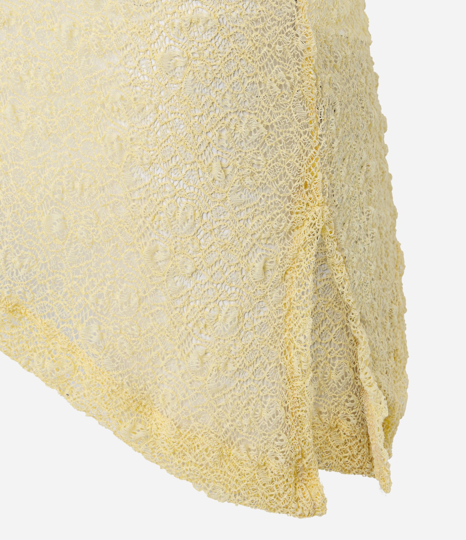Blusa Ombro Único em Renda Texturizada com Barra com Ponta Amarelo 4