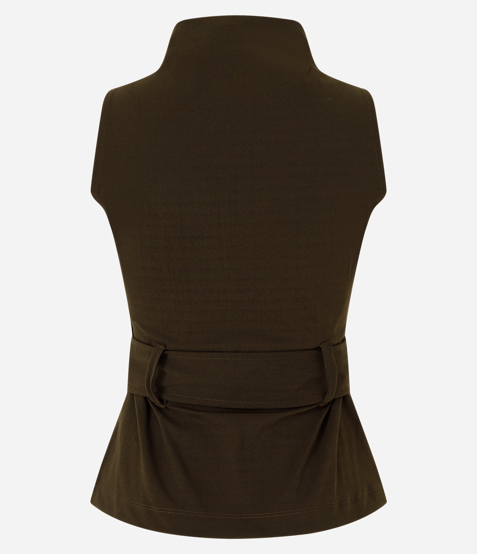 Blusa em Microfibra com Cinto e Fivela Verde 6
